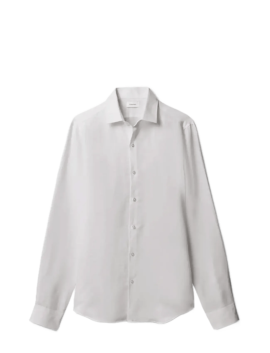 Calvin Klein - SLIM REF LINEN BLD SLD - formelle hemden - white - 1