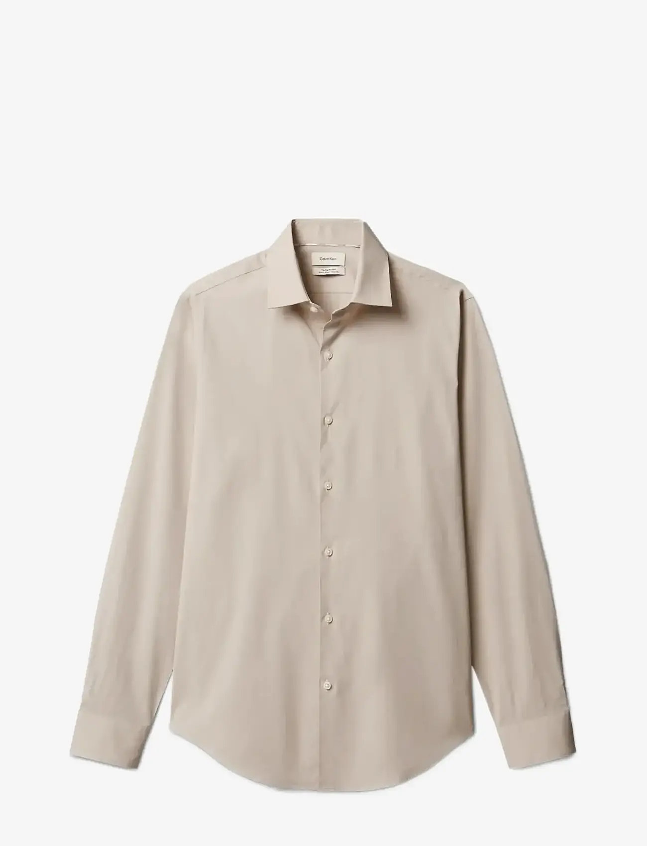 Calvin Klein - SLIM REF LINEN BLD STP - koszule wizytowe - taupe multi - 1
