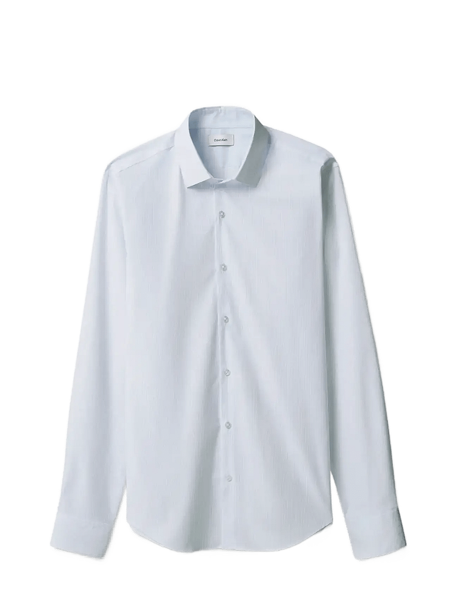 Calvin Klein - SLIM UNTK KINETIC STR PRT - gestreifte hemden - stream - 1