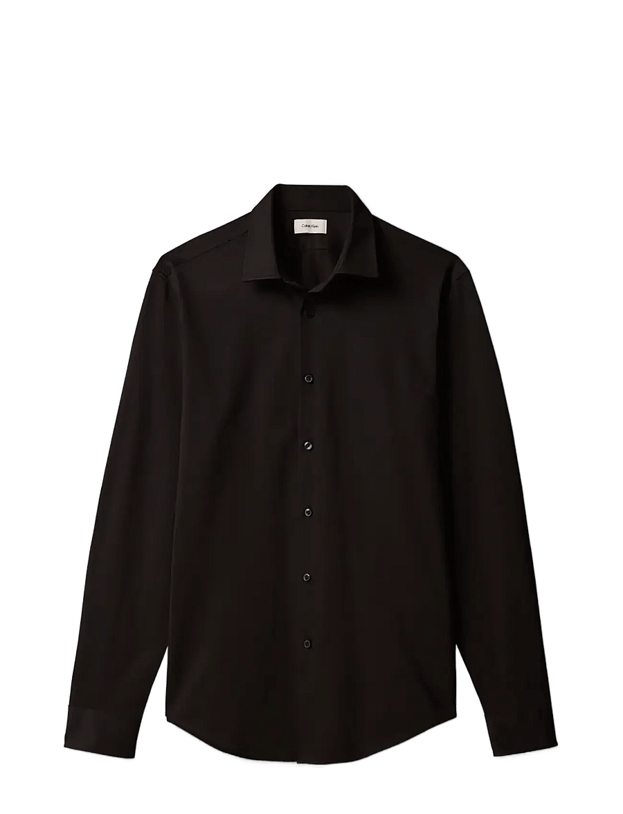 Calvin Klein - SLIM REF KNIT SLD - formelle hemden - black - 1