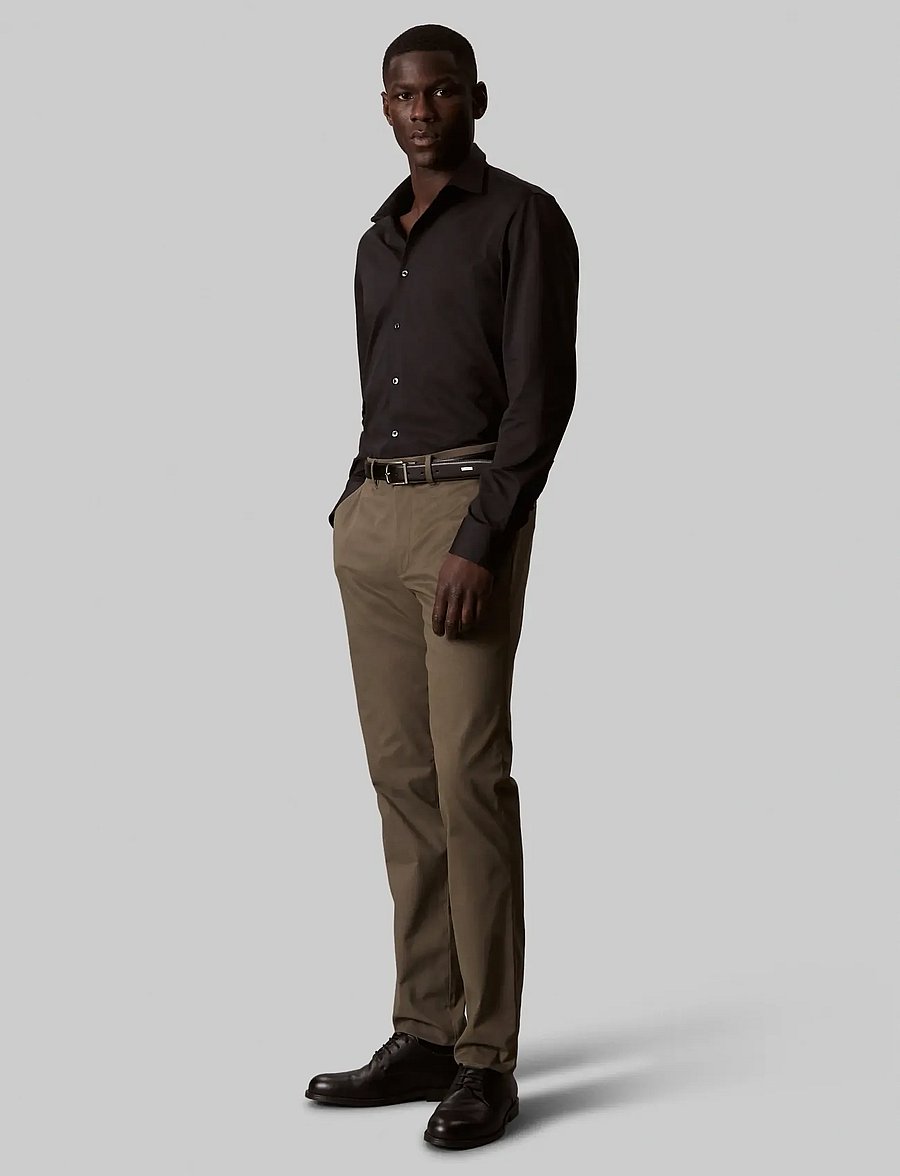 Calvin Klein - SLIM REF KNIT SLD - formelle hemden - black - 2
