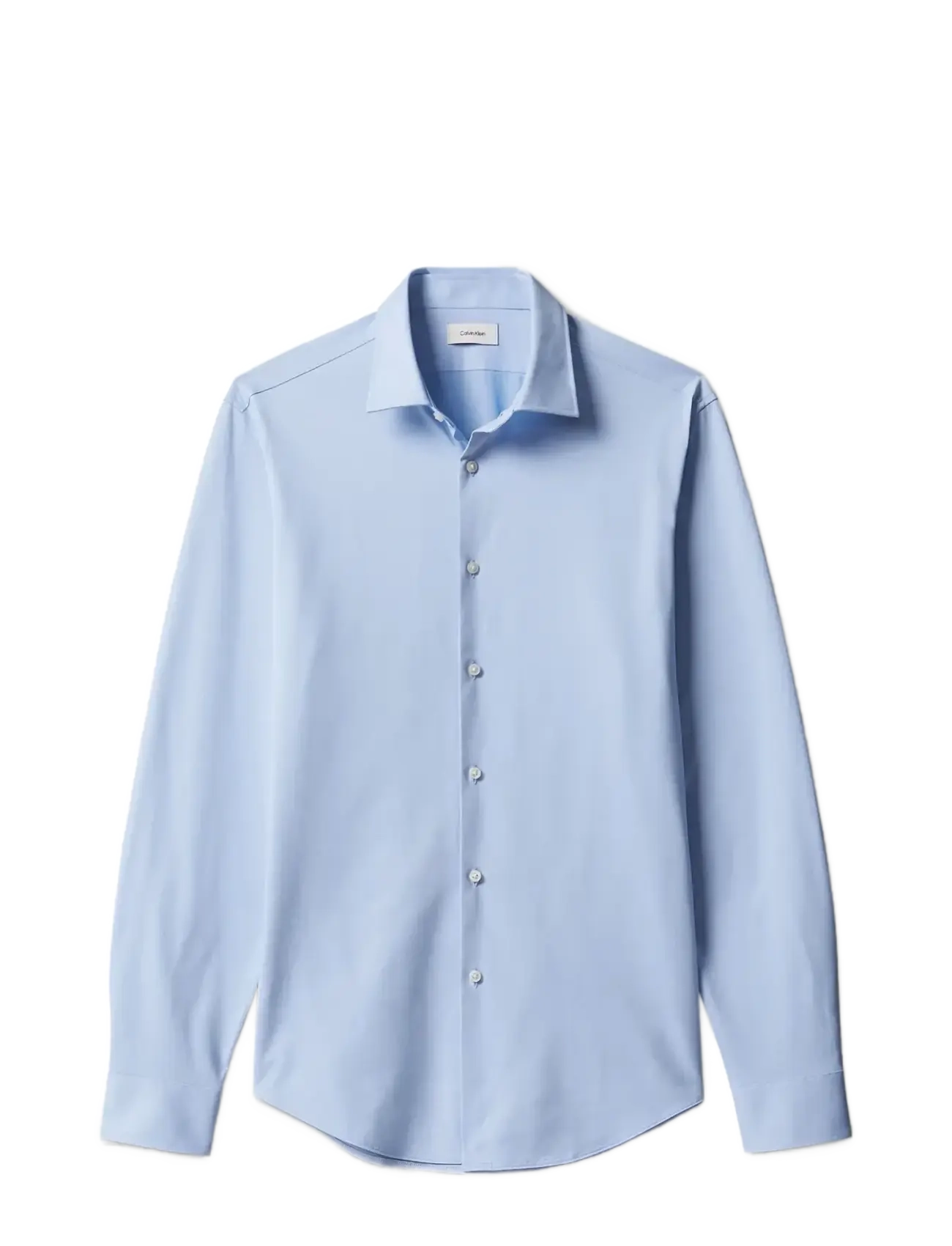 Calvin Klein - SLIM REF KNIT SLD - ametlikud särgid - blue - 1
