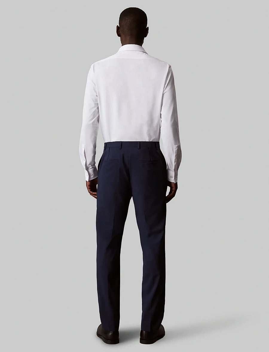 Calvin Klein - SLIM REF KNIT SLD - formelle hemden - white - 2