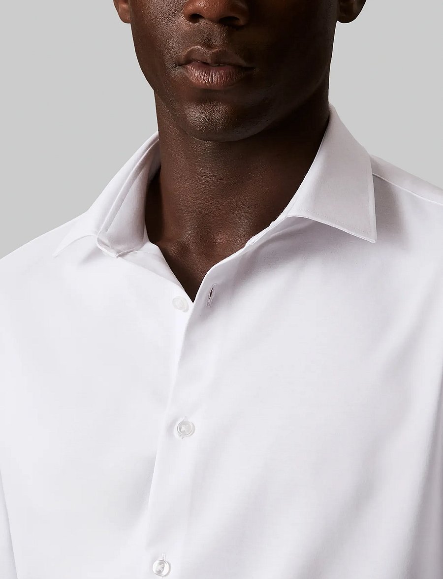 Calvin Klein - SLIM REF KNIT SLD - formelle hemden - white - 4