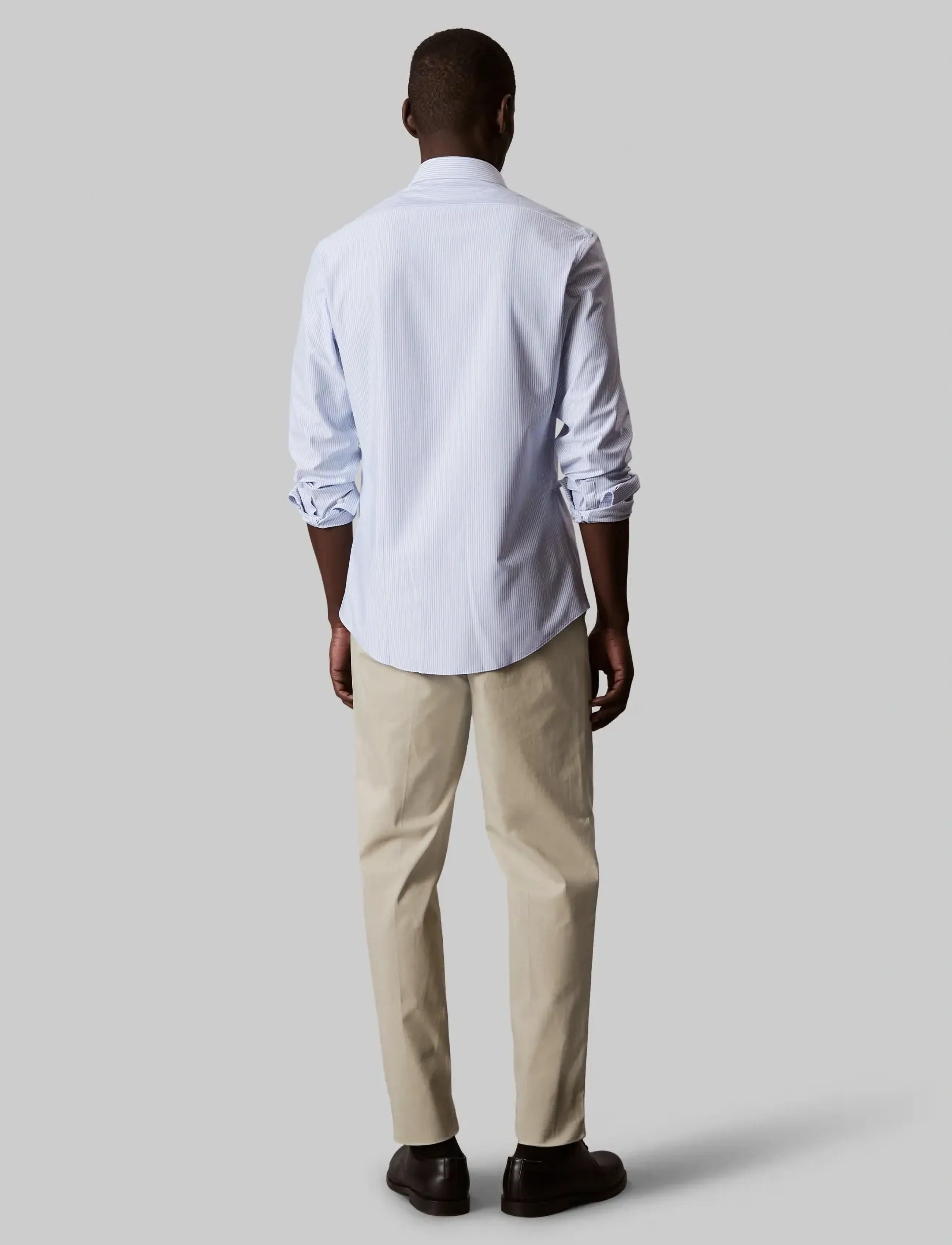 Calvin Klein - SLIM REF KNIT STP - triibulised särgid - blue - 3