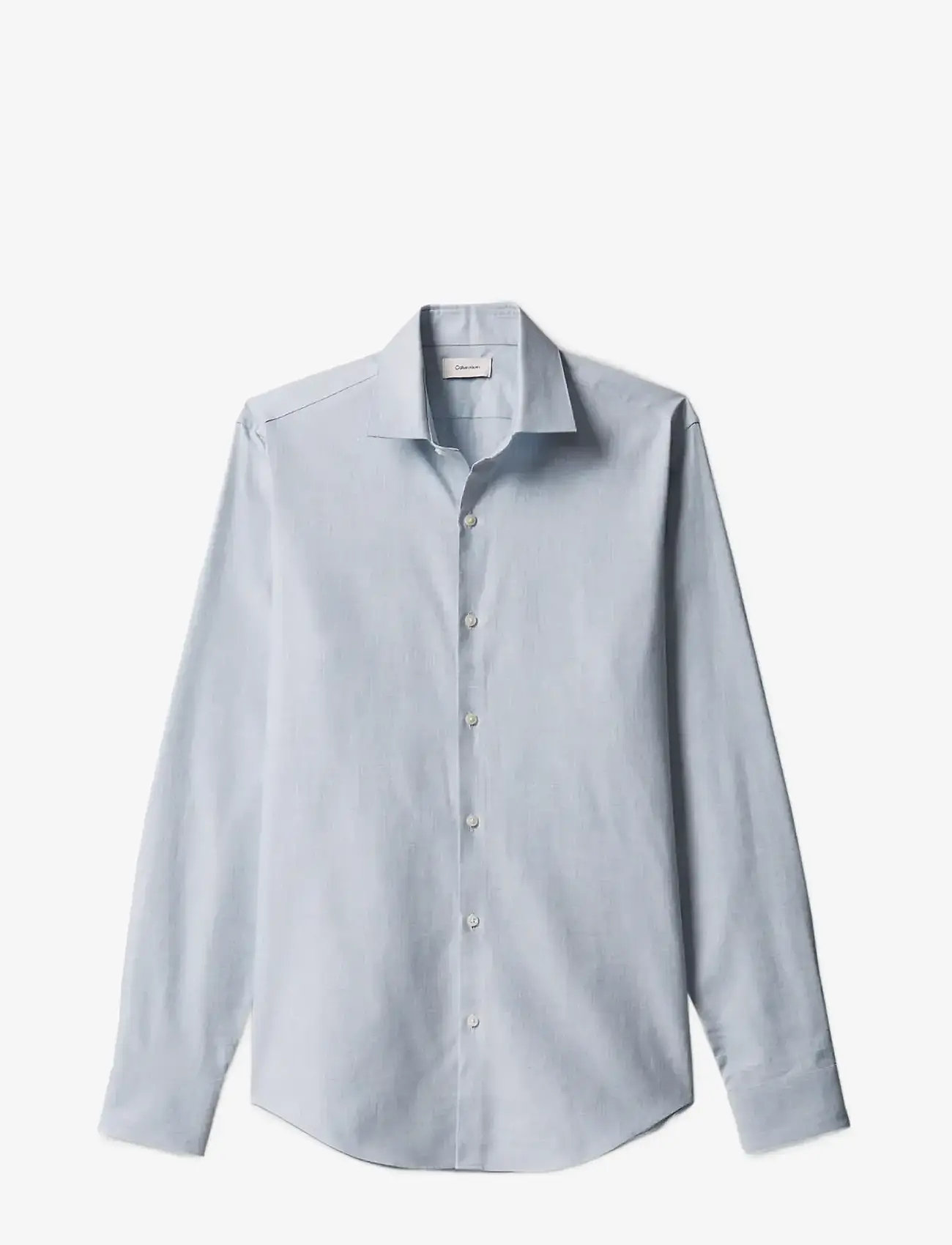 Calvin Klein - SLIM SFT MELANGE CMFT SLD - formelle skjorter - blue - 0