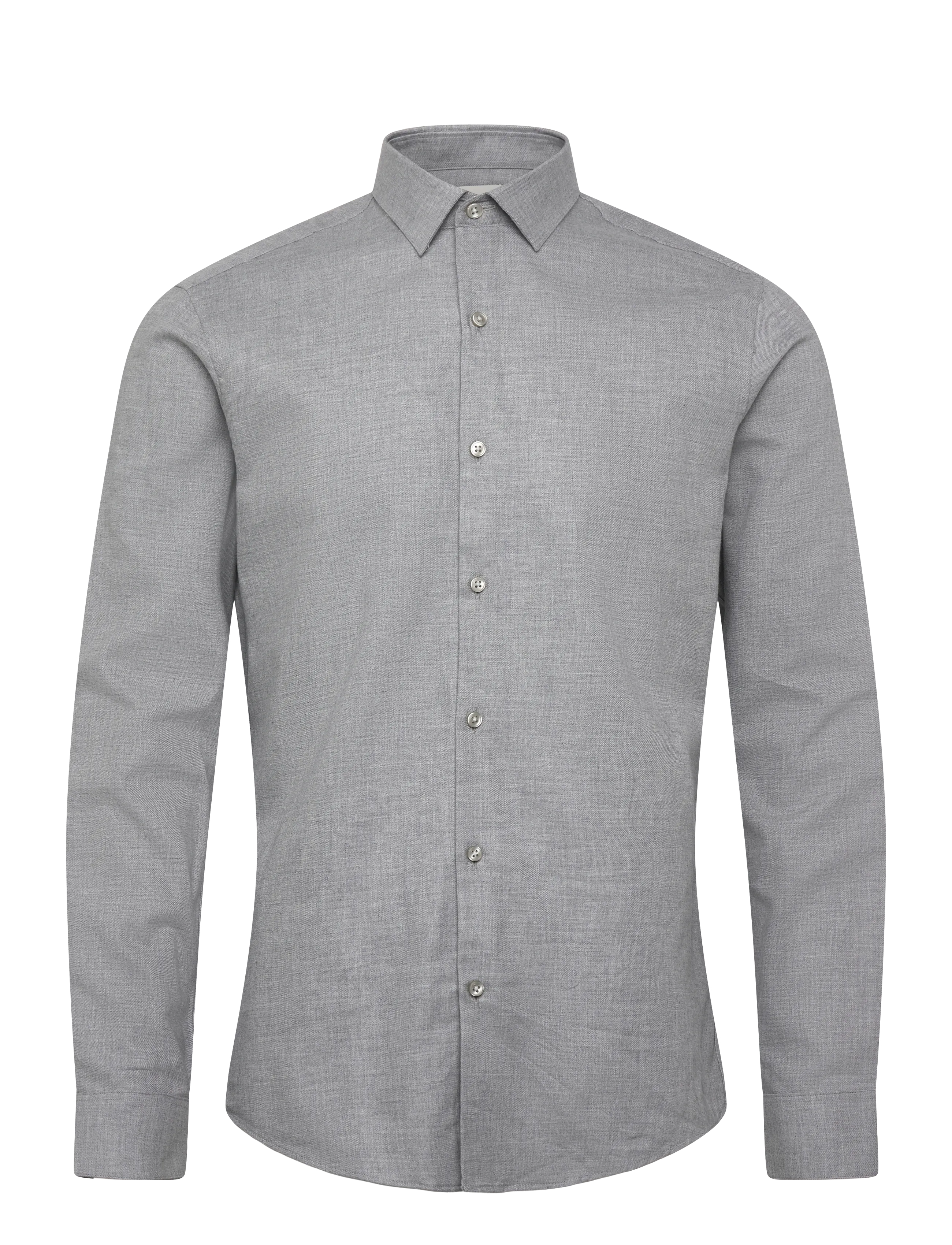 Calvin Klein SLIM SFT MELANGE CMFT SLD - Skjorter - GREY / grey