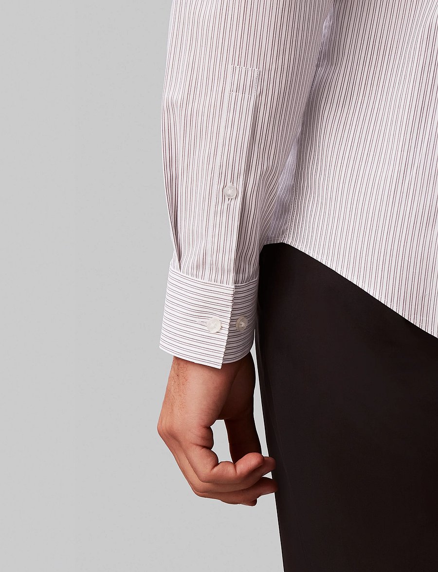 Calvin Klein - SLIM ESNTL POPLIN STR STP - gestreifte hemden - gray - 5