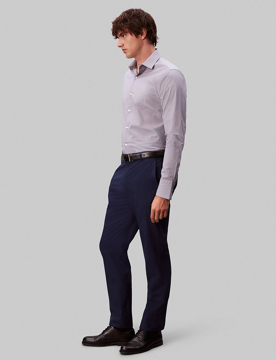 Calvin Klein - SLIM ESNTL POPLIN STR SLD - gestreifte hemden - crown blue - 2