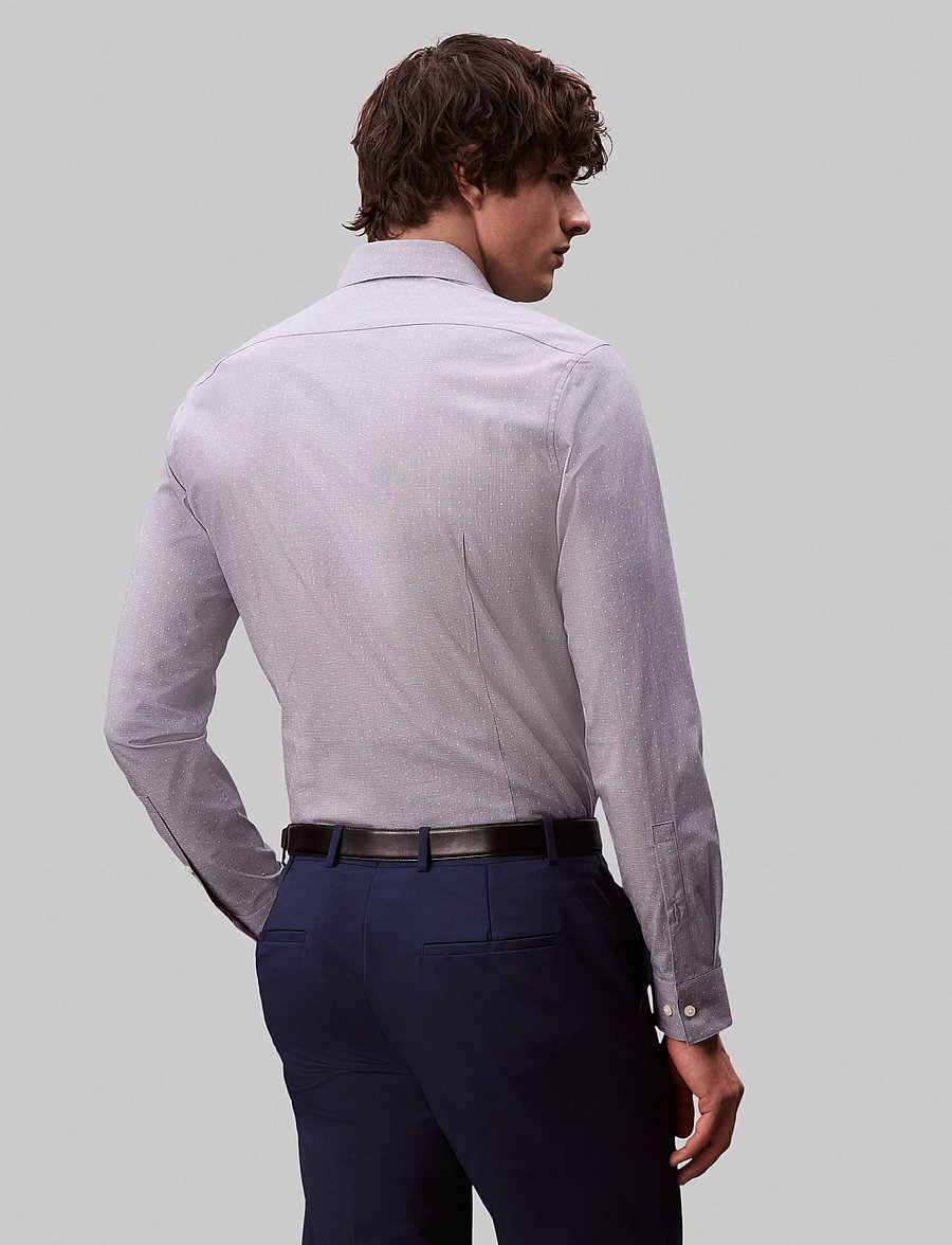 Calvin Klein - SLIM ESNTL POPLIN STR SLD - gestreifte hemden - crown blue - 3