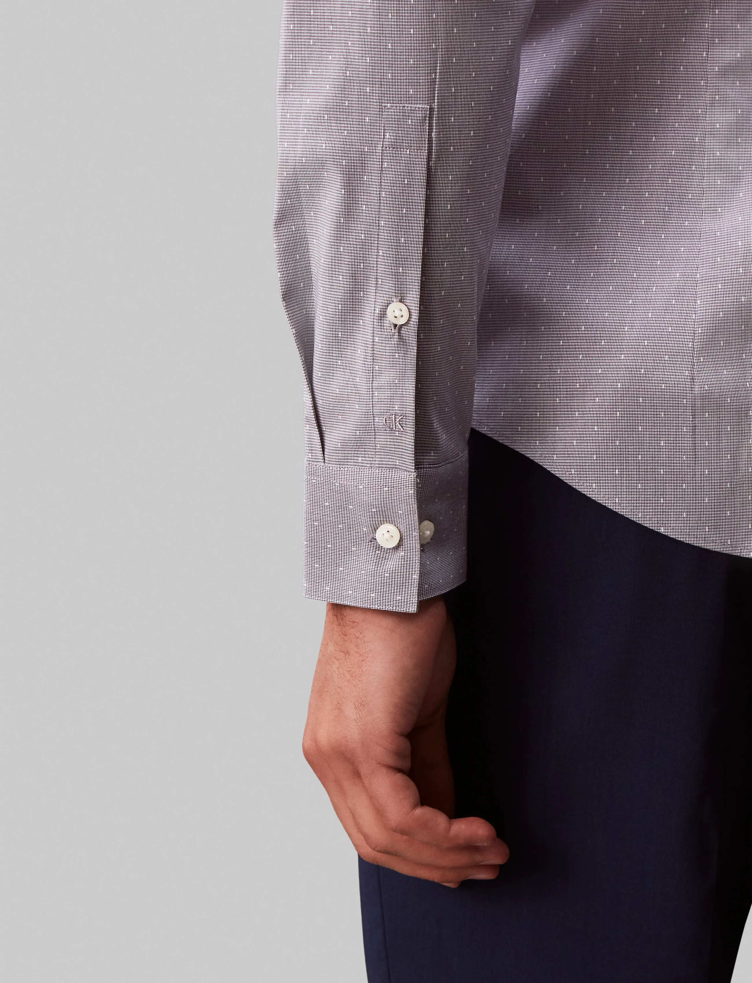 Calvin Klein - SLIM ESNTL POPLIN STR SLD - crown blue - 5