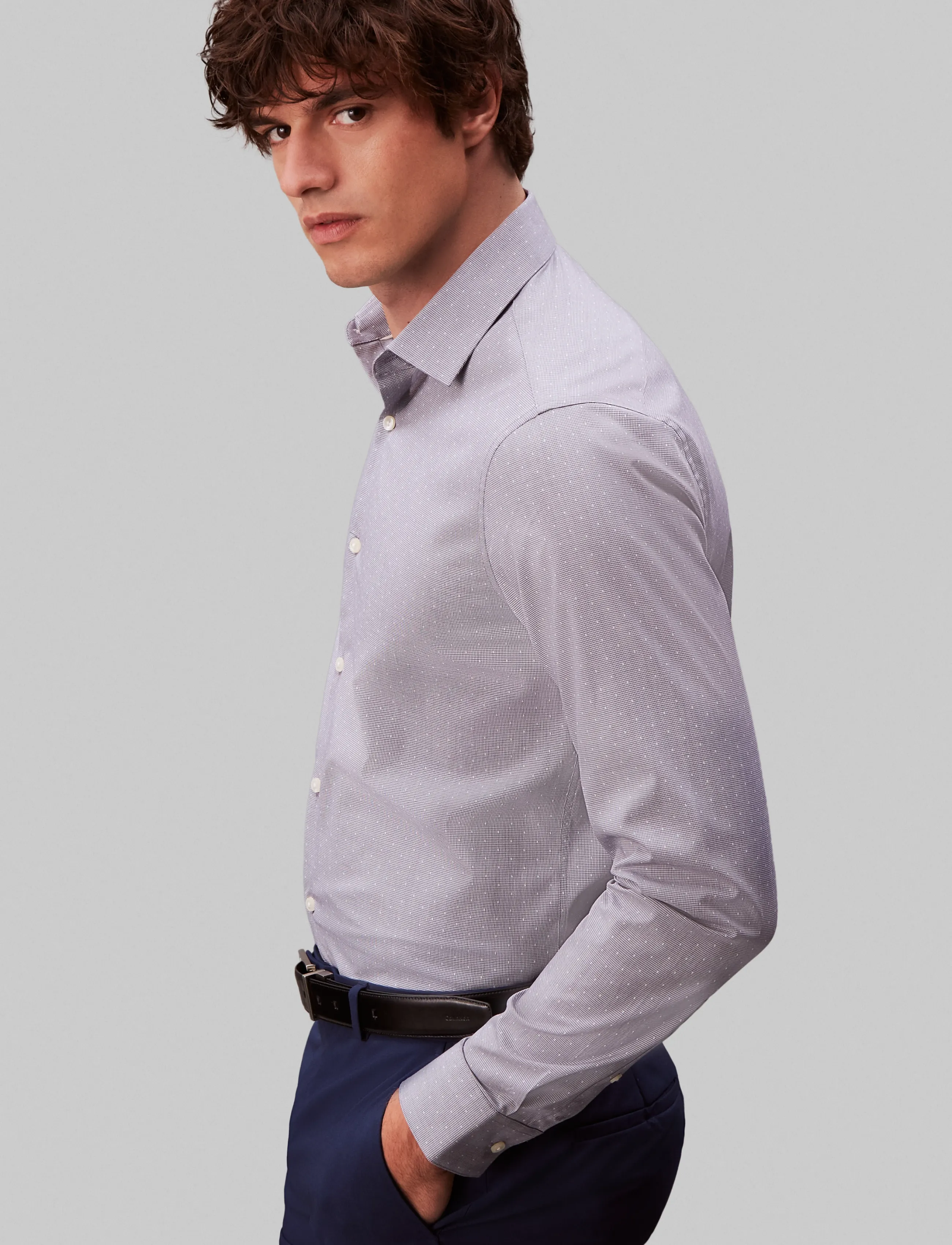 Calvin Klein Slim Esntl Poplin Str Sld kostymskjortor herr – bild 6