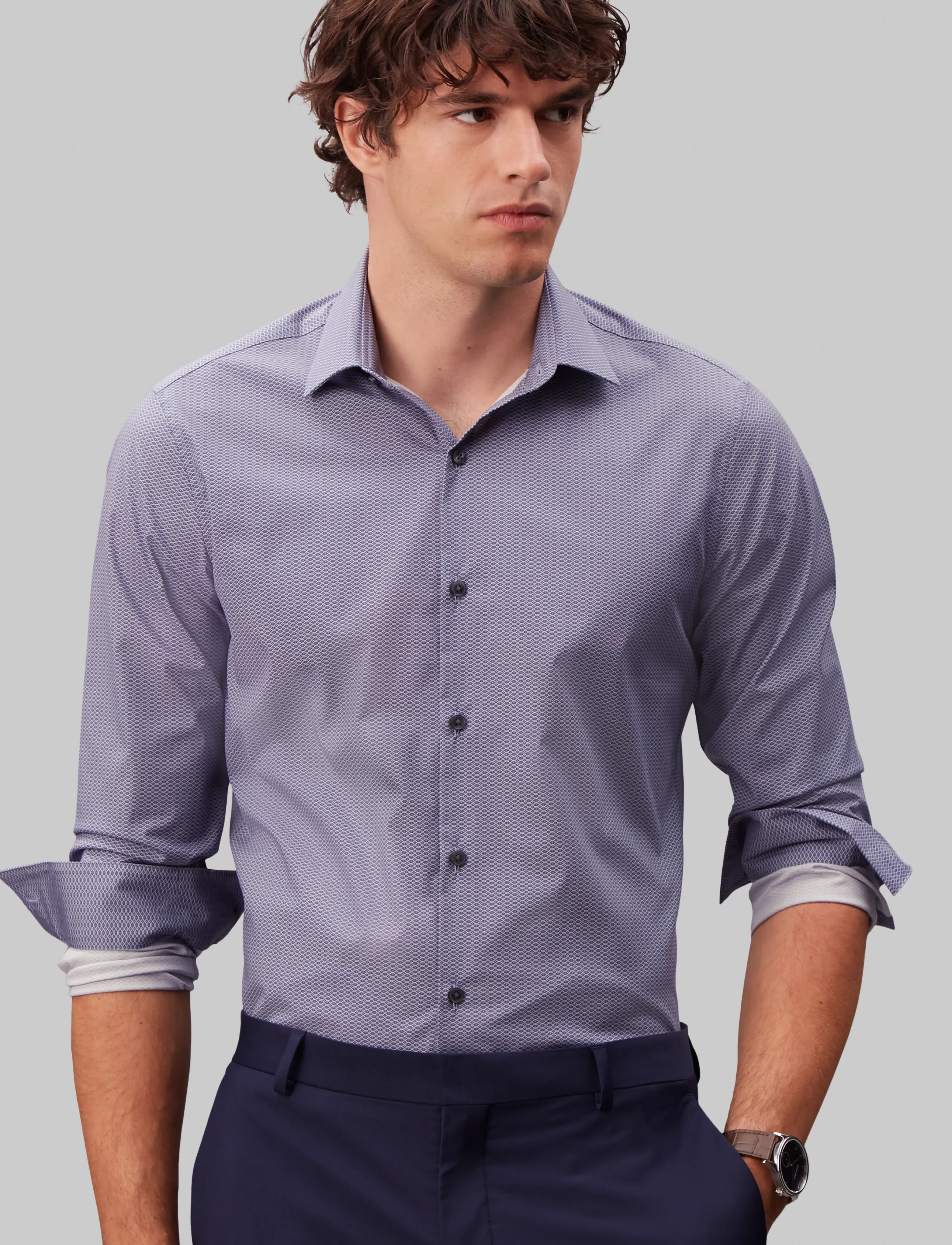 Calvin Klein Slim Esntl Poplin Str Prt skjortor & blusar herr – bild 6
