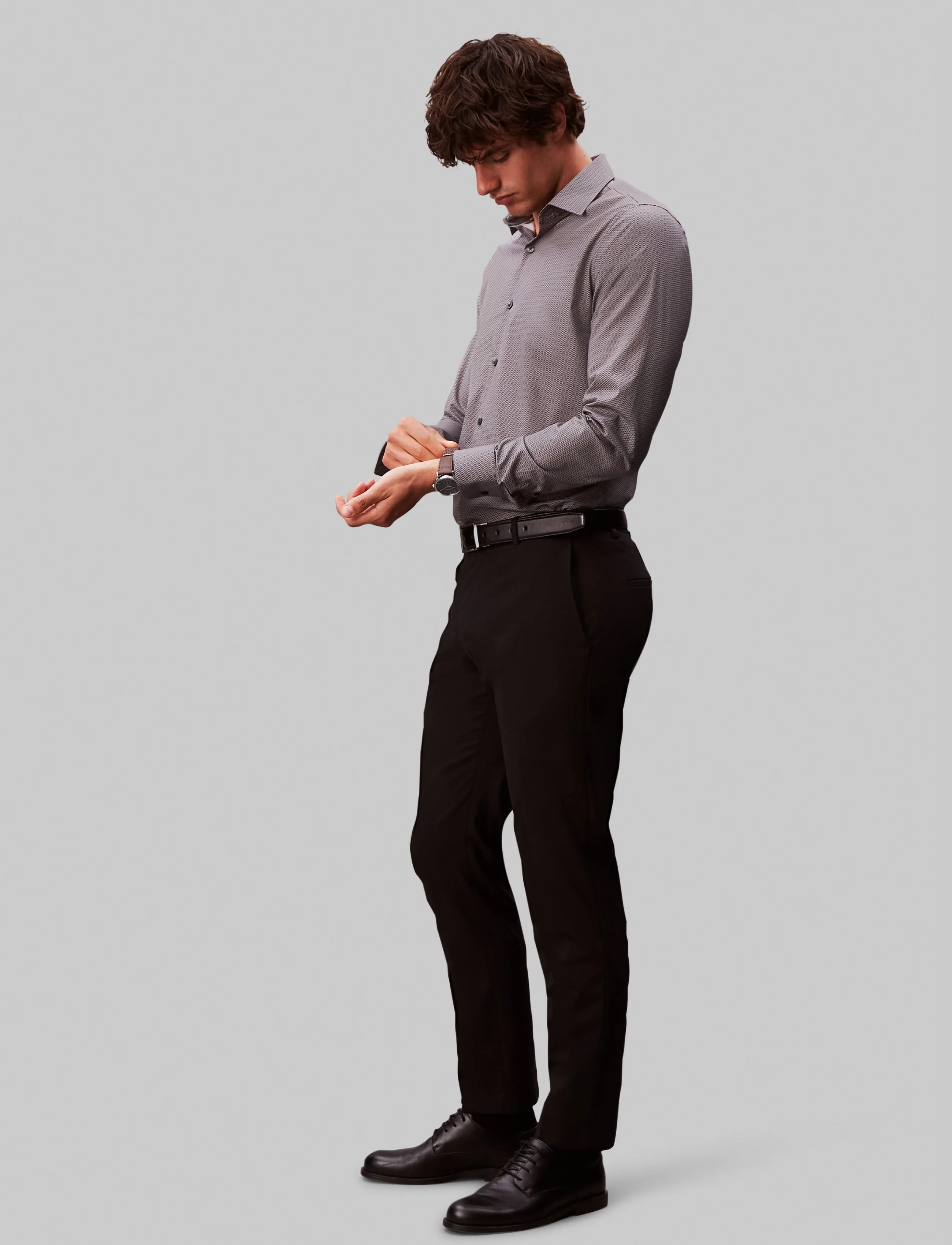 Calvin Klein Slim Esntl Poplin Str Prt skjortor & blusar herr – bild 6