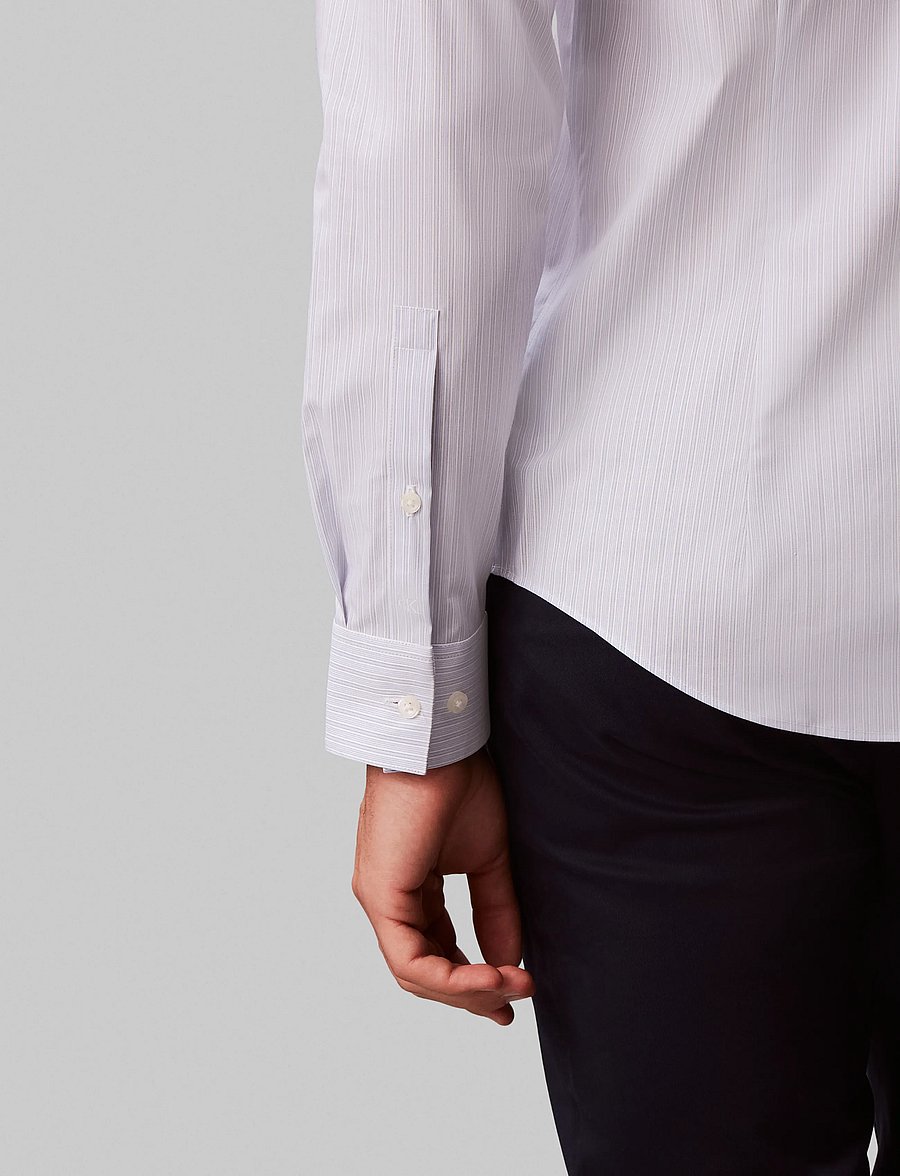 Calvin Klein - SLIM PERF NI STR STP - formelle skjorter - blue multi - 5