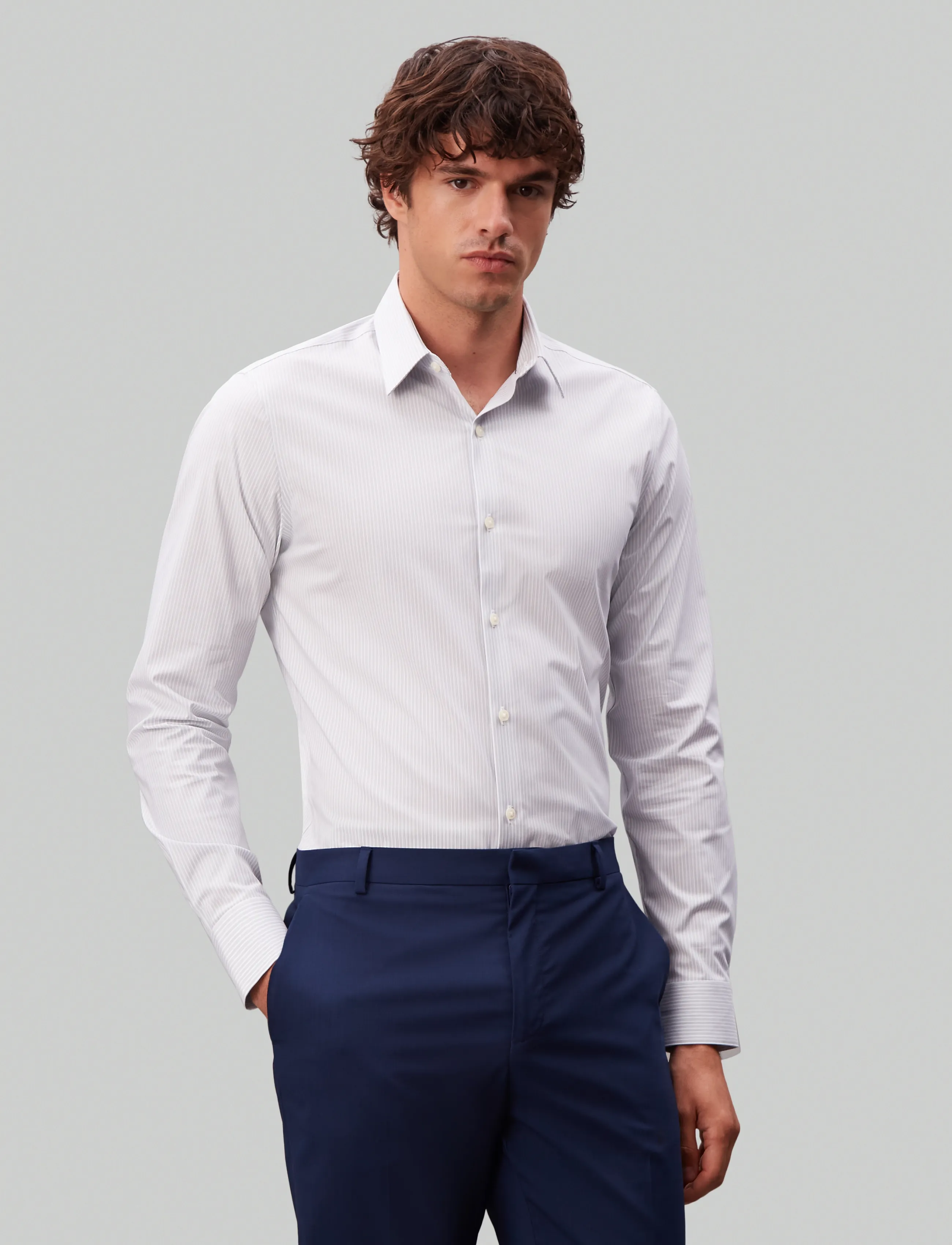 Calvin Klein Slim Perf Ni Str Stp kostymskjortor herr – bild 6