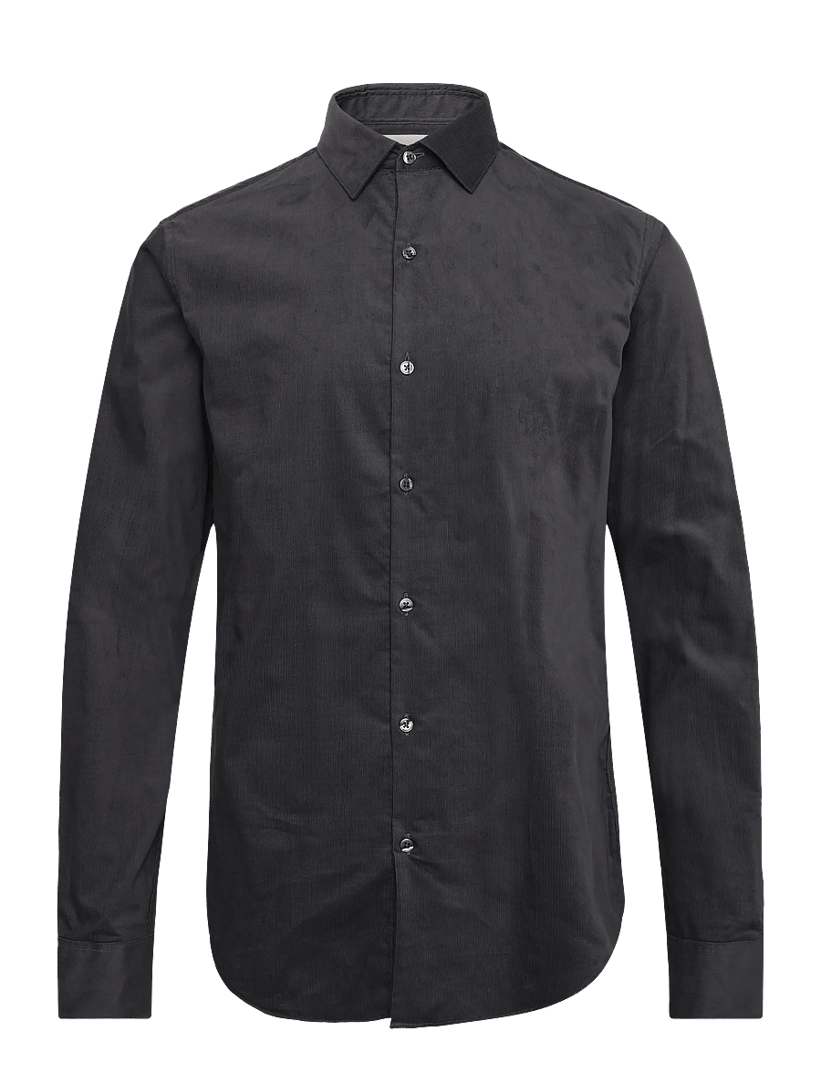 Calvin Klein - SLIM CORD SLD - freizeithemden - grey - 0