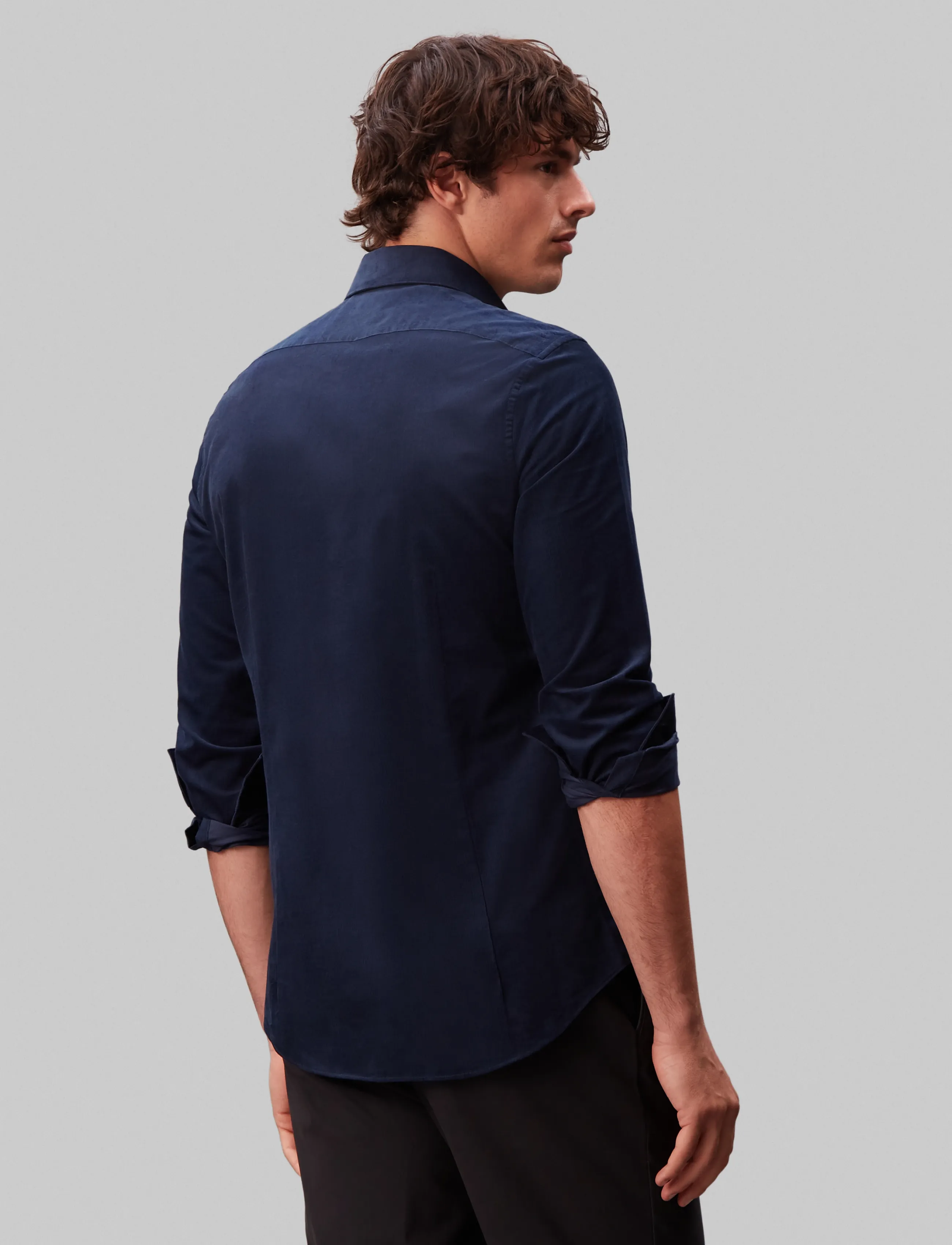 Calvin Klein - SLIM CORD SLD - navy - 2