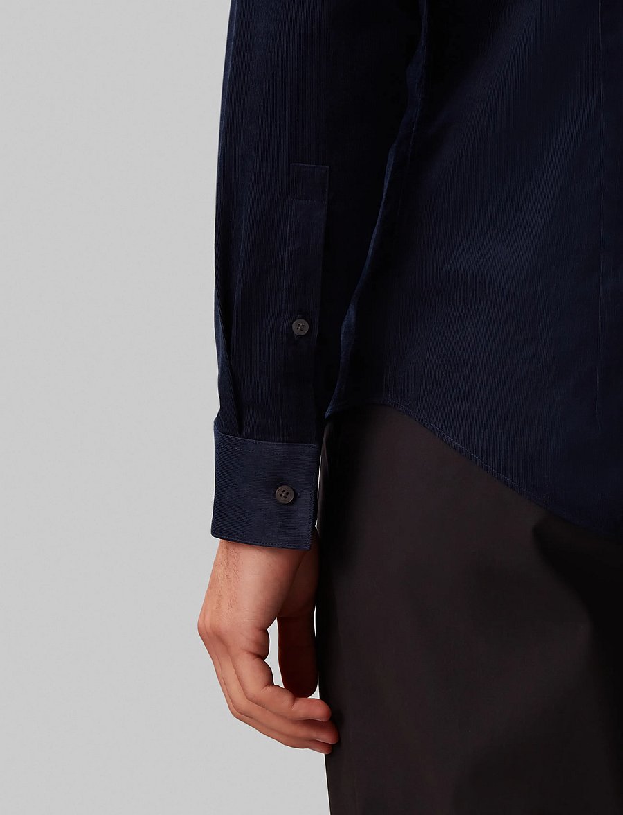 Calvin Klein - SLIM CORD SLD - ikdienas krekli - navy - 5