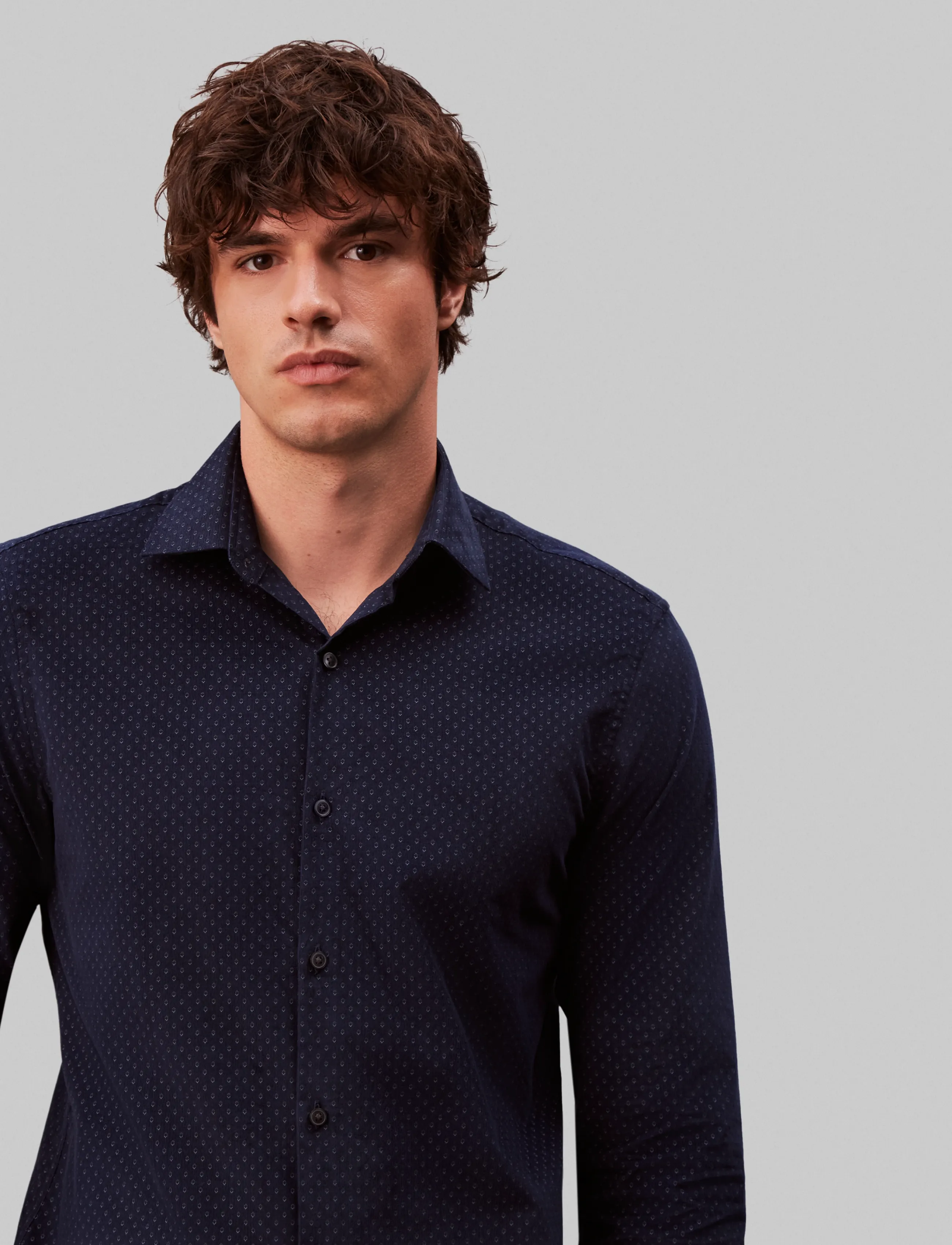 Calvin Klein - SLIM CORD PRT - navy - 4