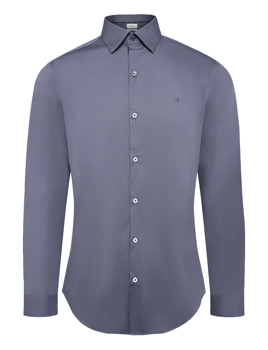 Calvin Klein - SLIM ESNTL POPLIN STR SLD - formelle hemden - crown blue - 1