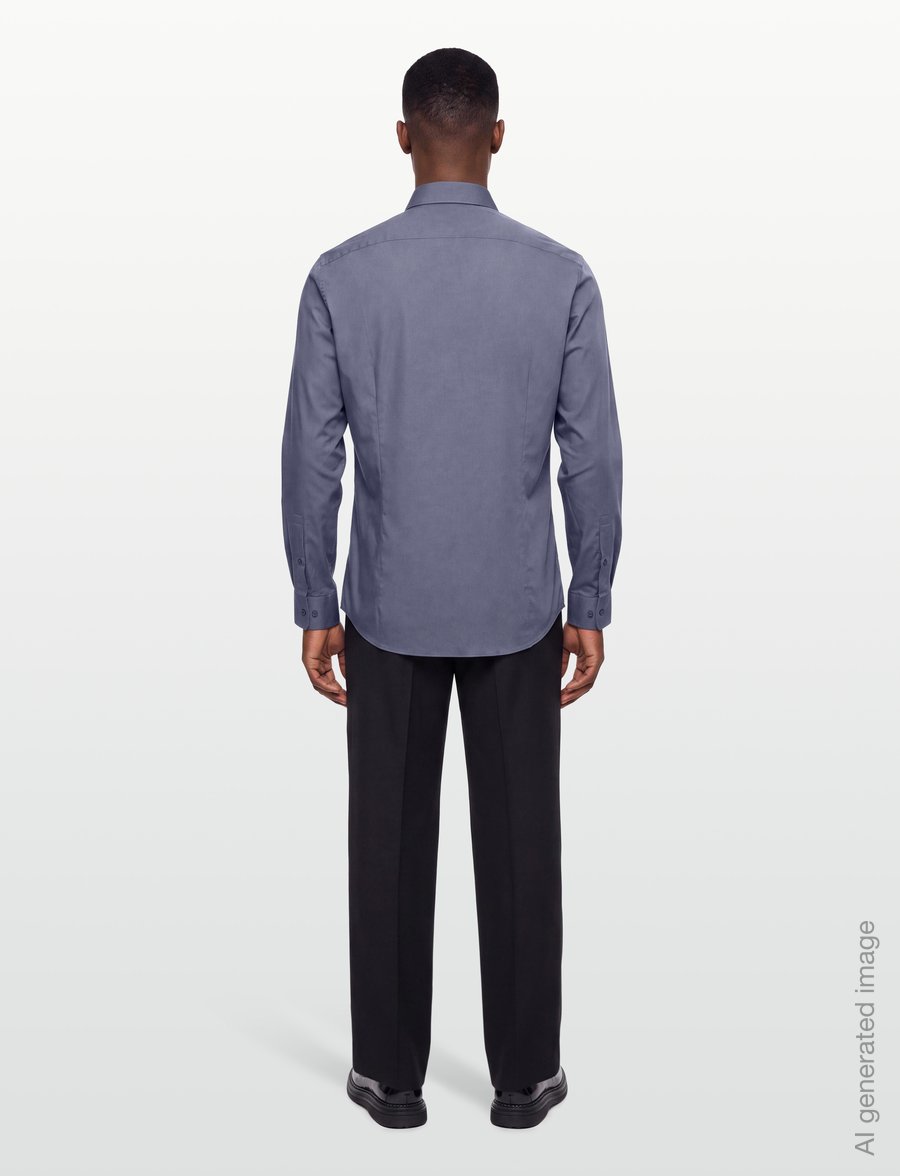Calvin Klein - SLIM ESNTL POPLIN STR SLD - formelle hemden - crown blue - 4