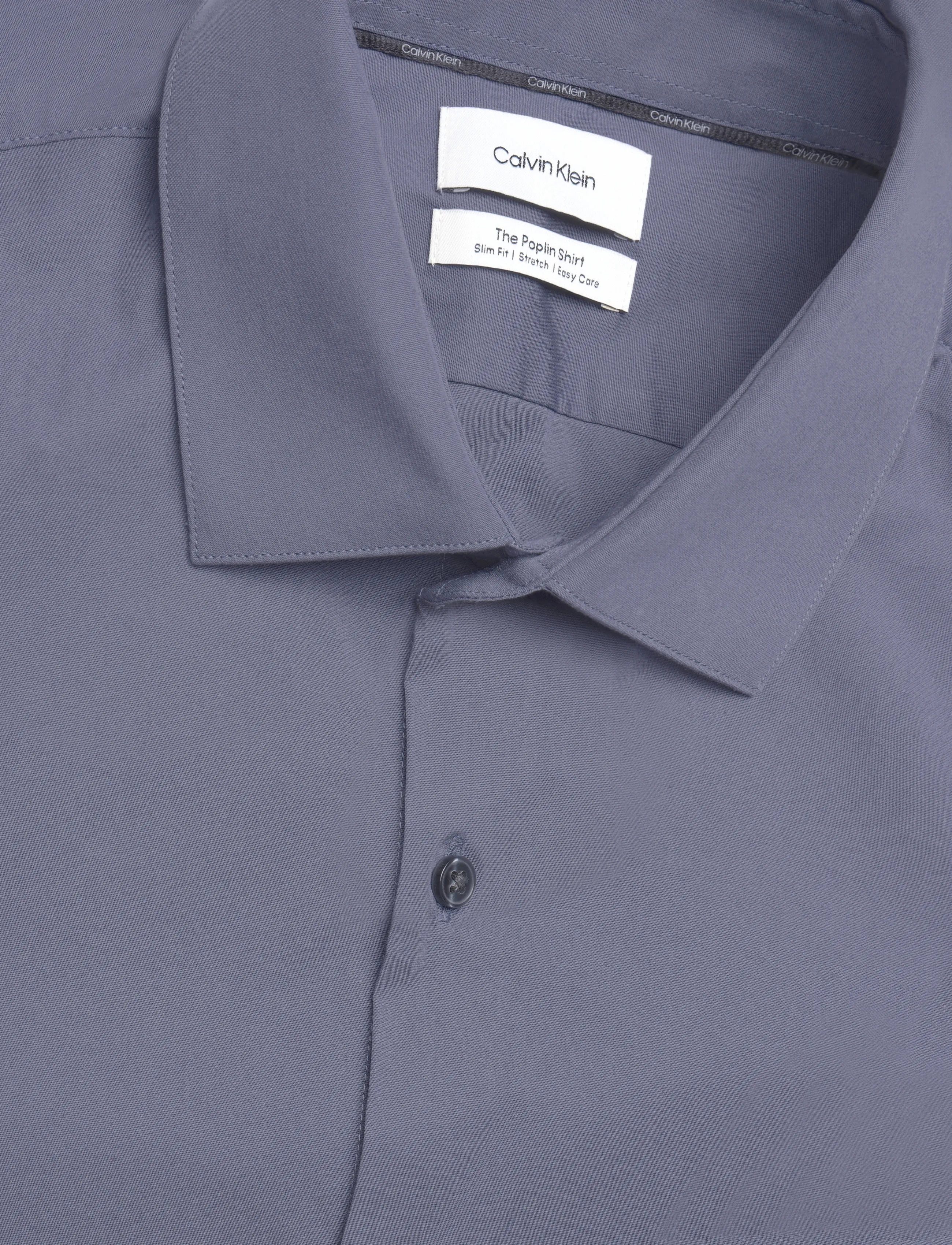 Calvin Klein - SLIM ESNTL POPLIN STR SLD - formelle hemden - crown blue - 5