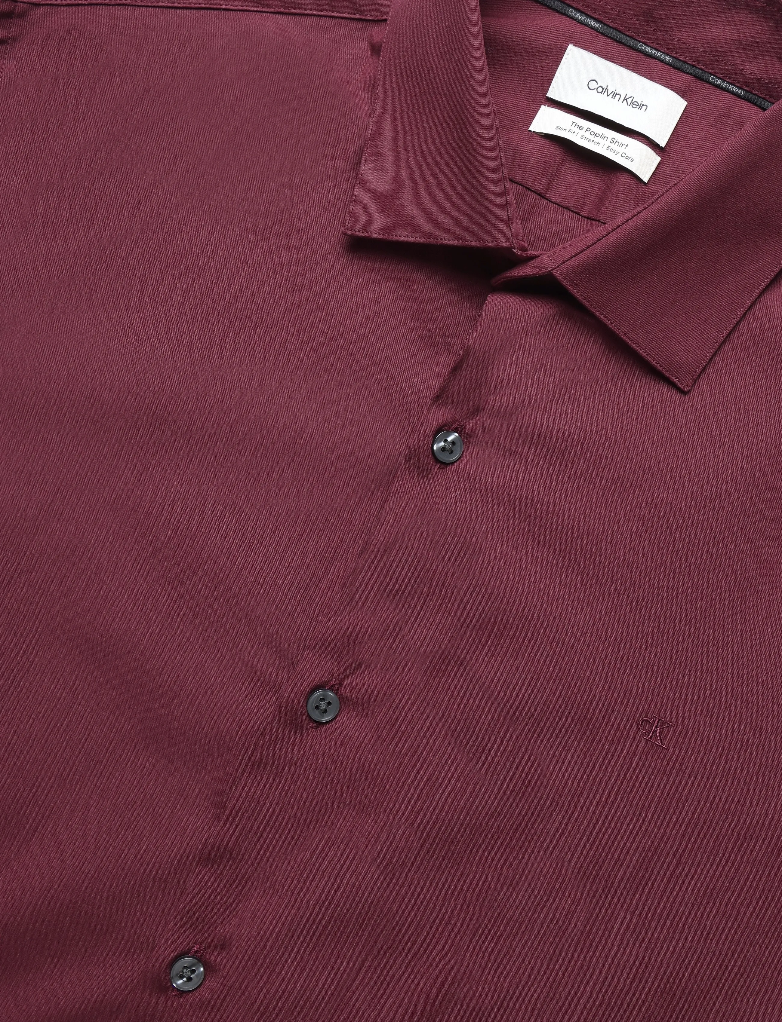 Calvin Klein - SLIM ESNTL POPLIN STR SLD - ametlikud särgid - tawny port - 2