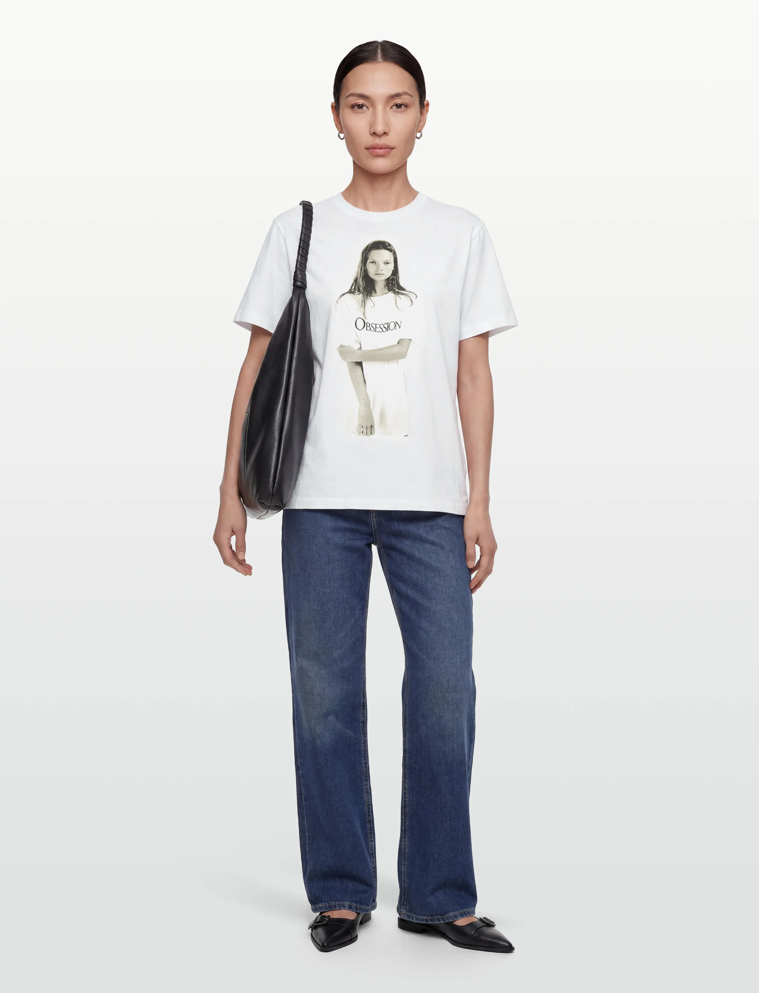 Calvin Klein Obsession Unisex Classic Tee, Kvinder, Grafisk T-Shirt, Hvid, Str: M