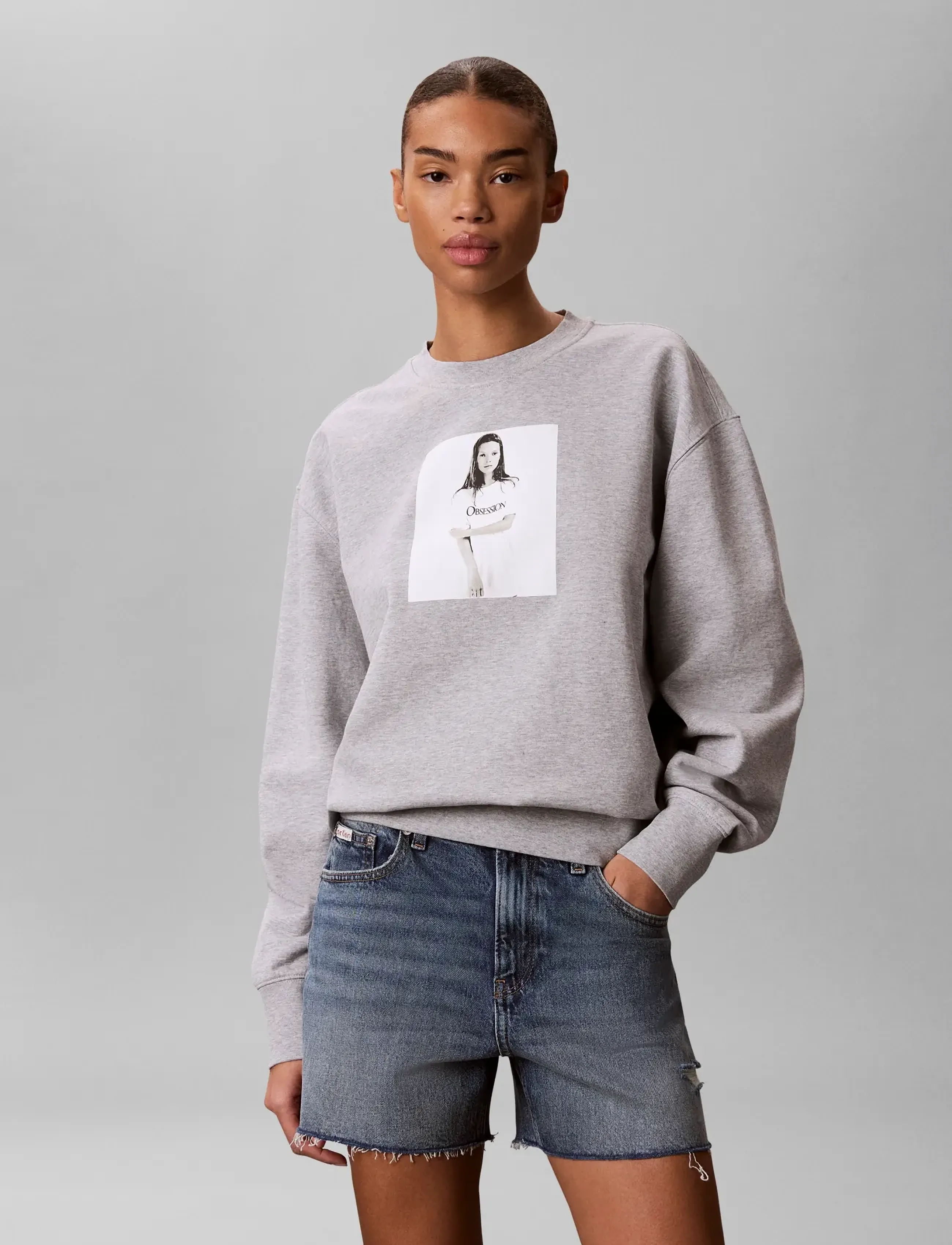 Calvin Klein - KATE OBSESSION BOYFRIEND SWEATSH - alltags-style - heroic grey heather - 4