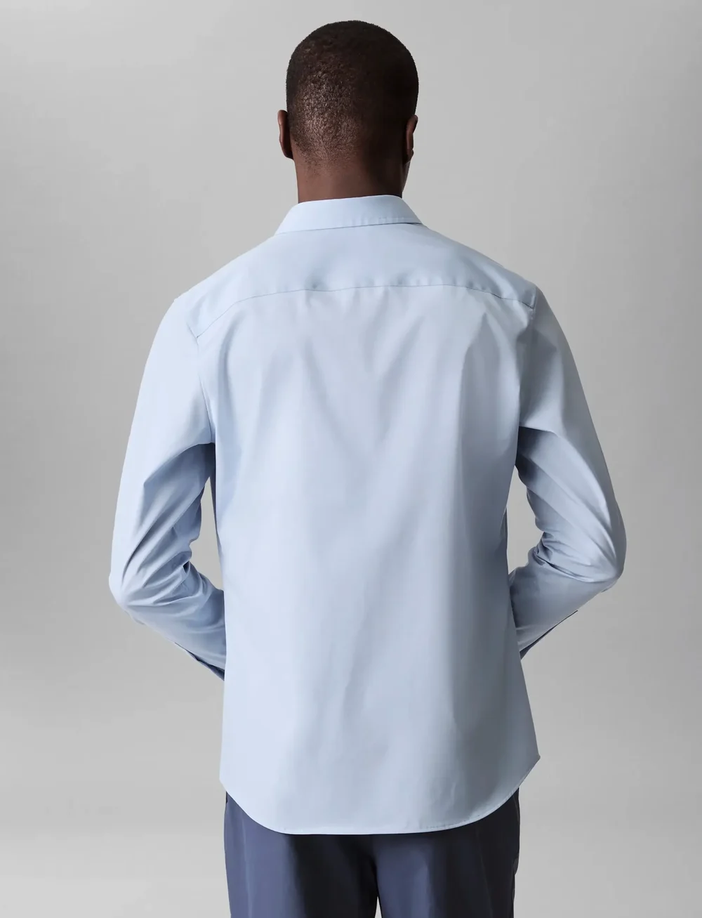 Calvin Klein - LS SOLID SUPIMA STRETCH SLIM SHI - formelle hemden - niagara mist - 4