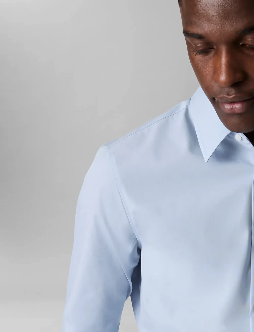 Calvin Klein - LS SOLID SUPIMA STRETCH SLIM SHI - formelle hemden - niagara mist - 5