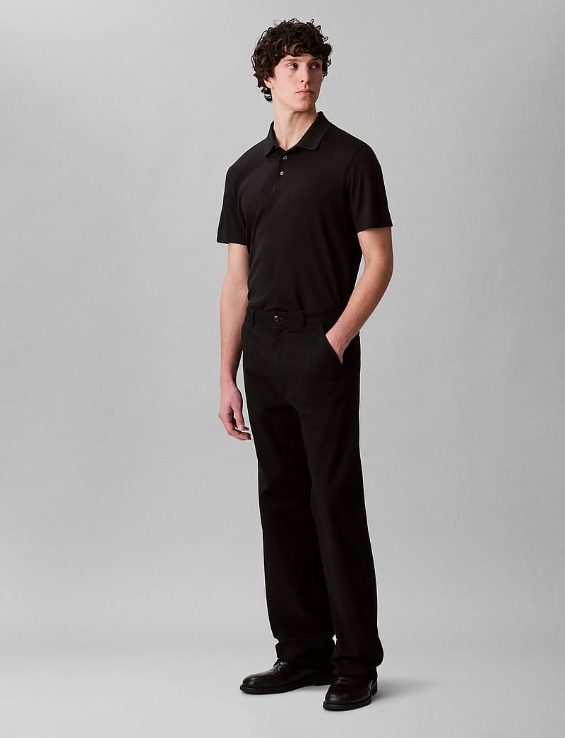 Calvin Klein - SS NA WHSL SUPIMA POLO - kurzärmelig - black - 0