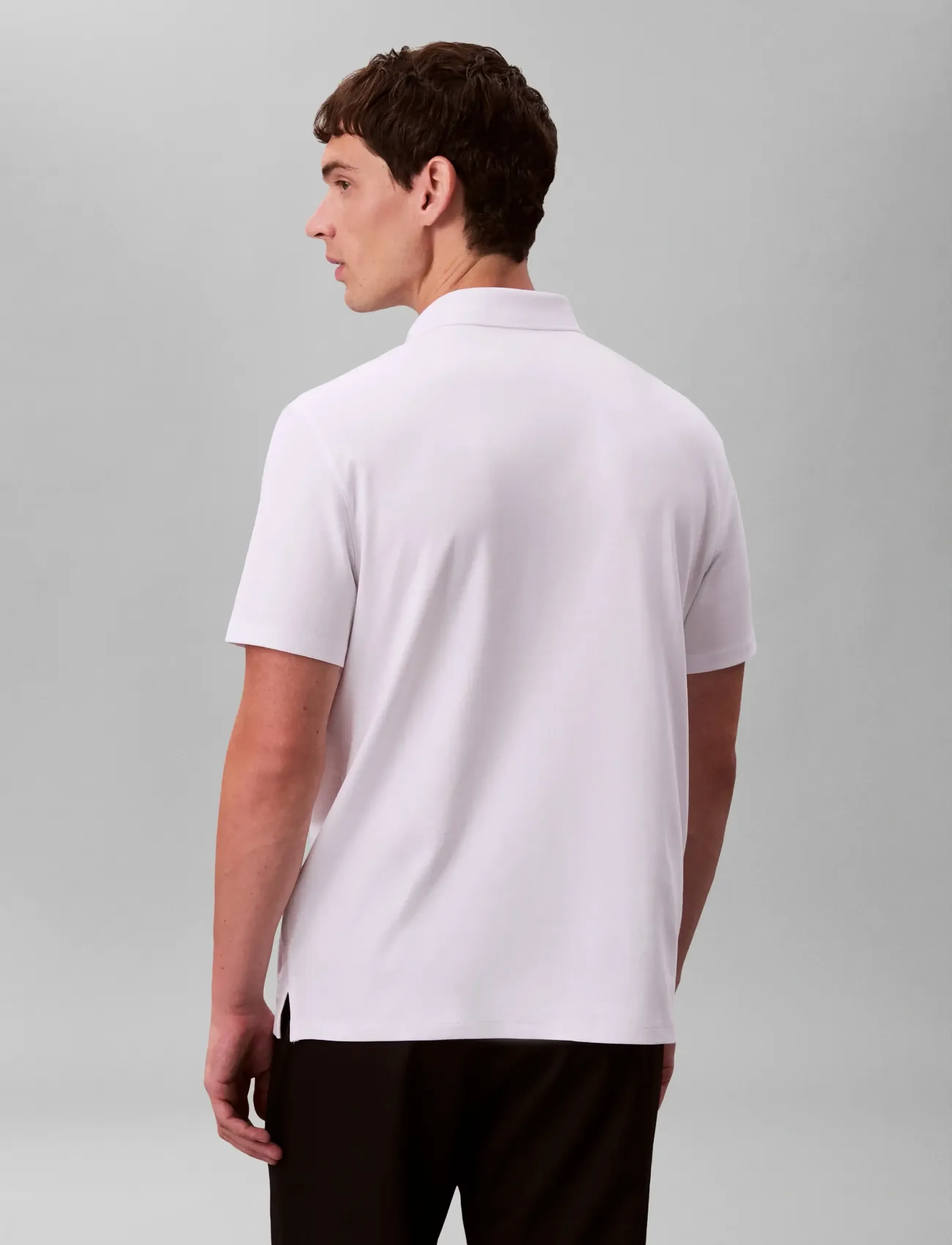 Calvin Klein - SS NA WHSL SUPIMA POLO - kortærmede poloer - bright white - 2