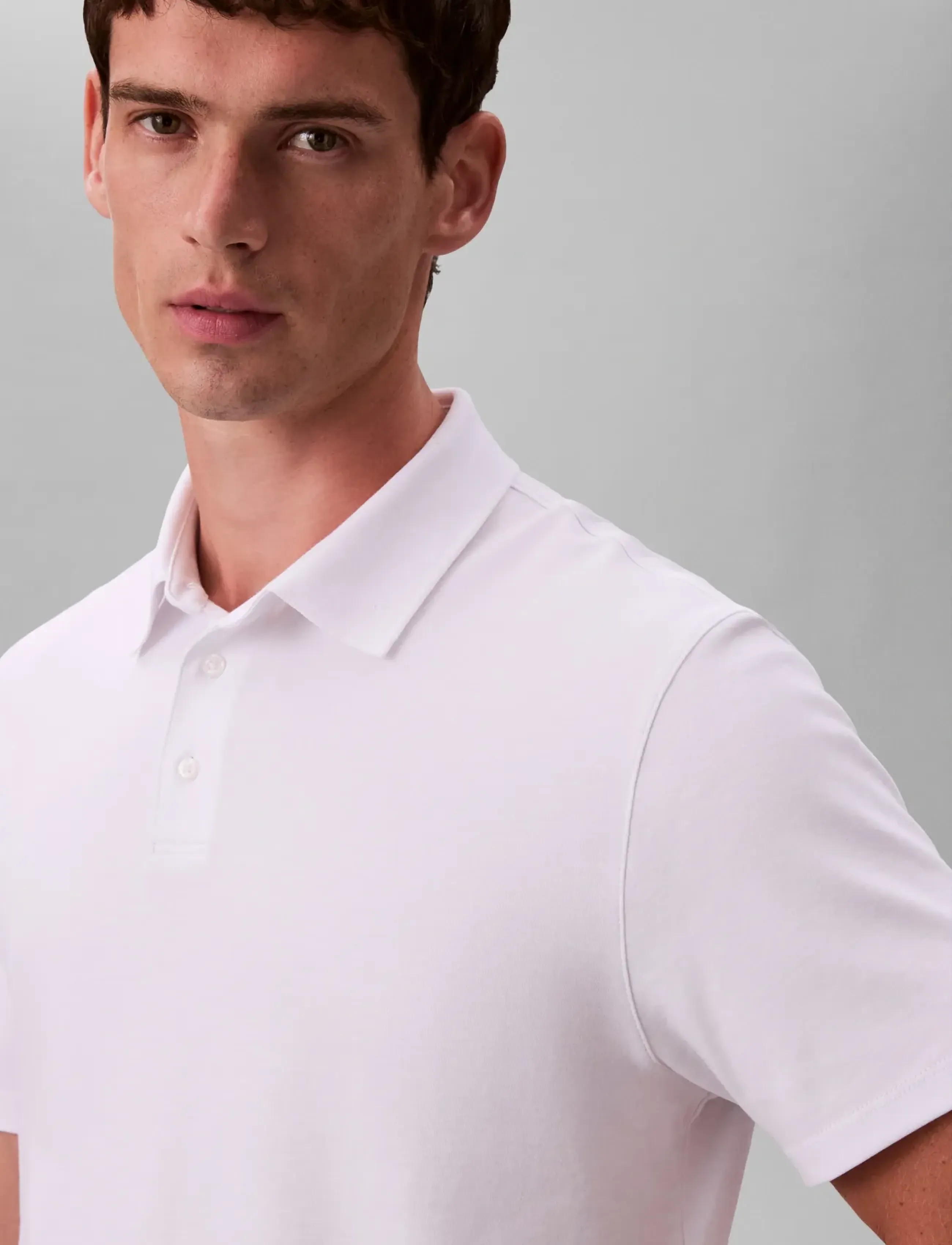 Calvin Klein - SS NA WHSL SUPIMA POLO - kortærmede poloer - bright white - 4