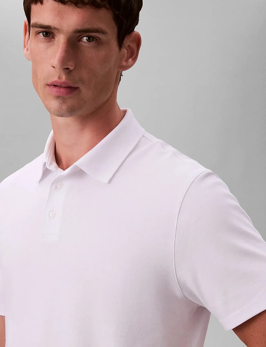 Calvin Klein - SS NA WHSL SUPIMA POLO - kurzärmelig - bright white - 4