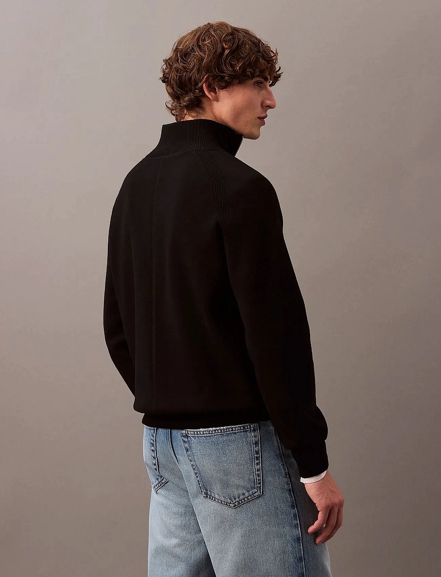 Calvin Klein - LS CK TECH KNIT QZ SWEATER 14GG - pullover mit halbem reißverschluss - black - 4