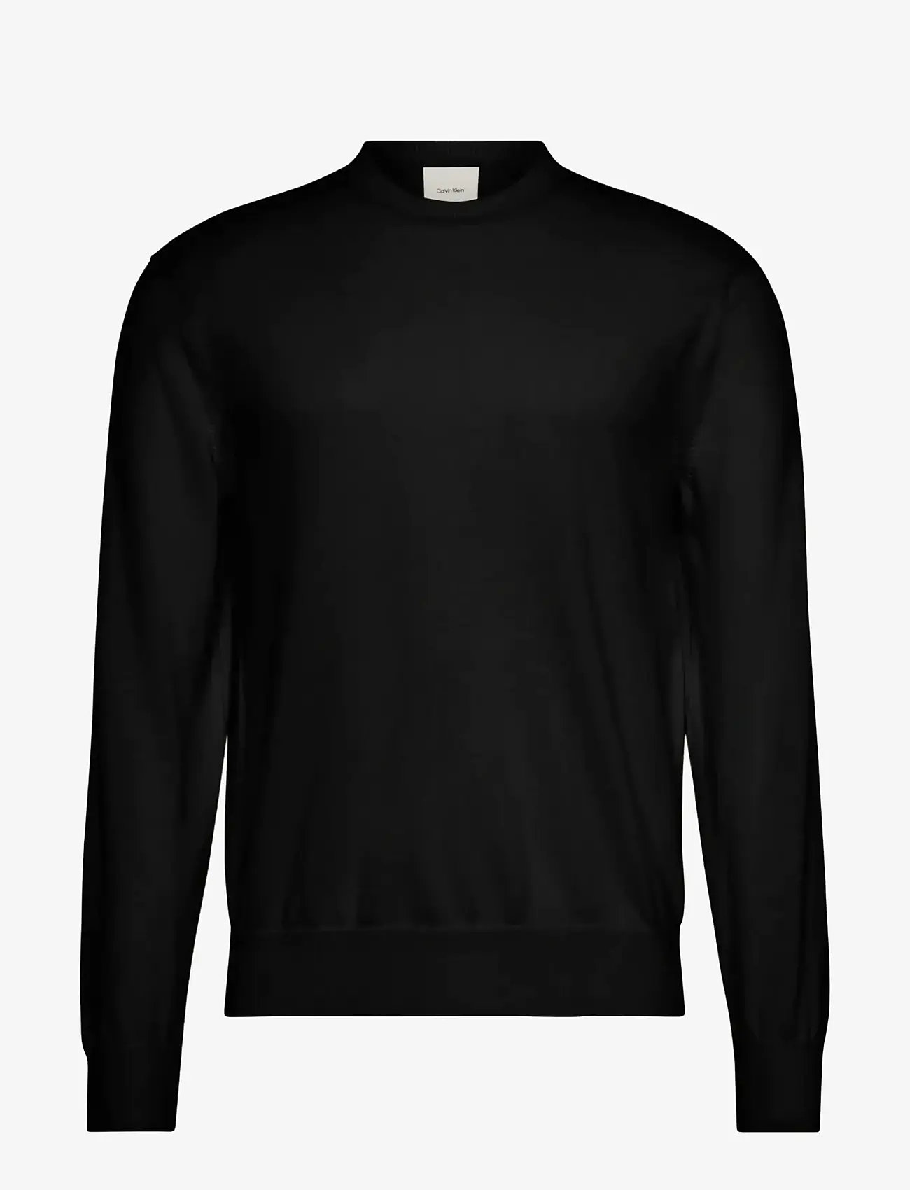 Calvin Klein - LS SUPIMA COTTON CREW 14GG - rund hals - black - 1