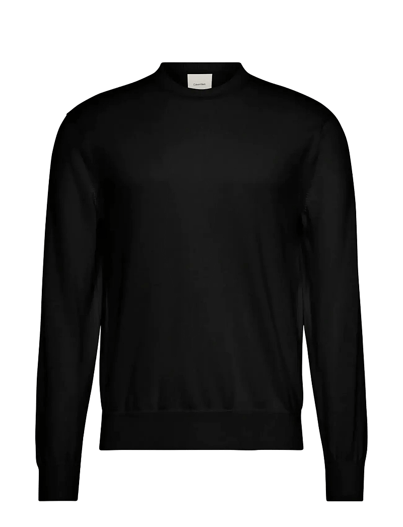 Calvin Klein - LS SUPIMA COTTON CREW 14GG - rundhals - black - 1