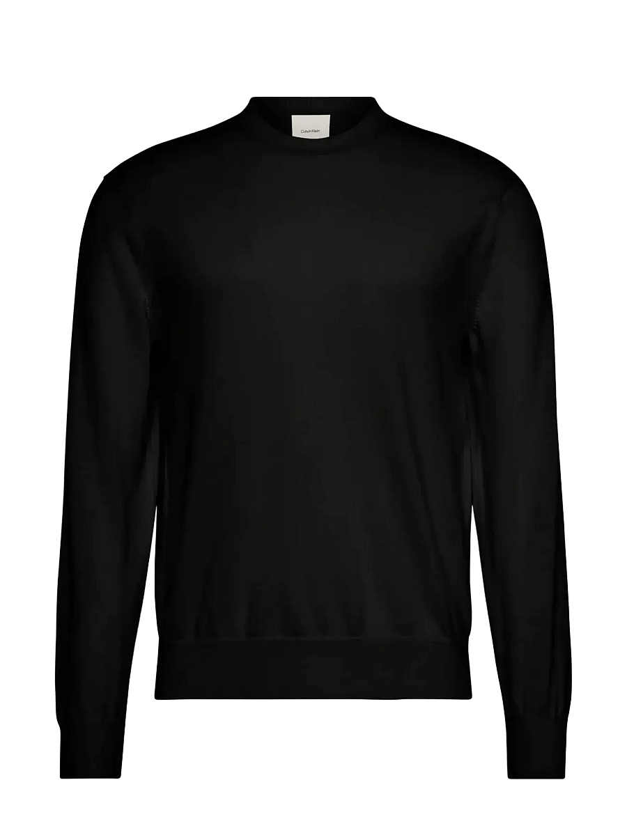 Calvin Klein - LS SUPIMA COTTON CREW 14GG - rundhals - black - 1