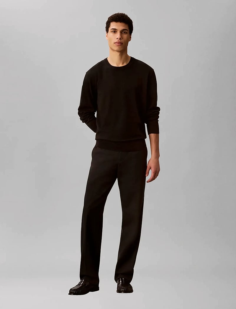 Calvin Klein - LS SUPIMA COTTON CREW 14GG - rundhals - black - 0