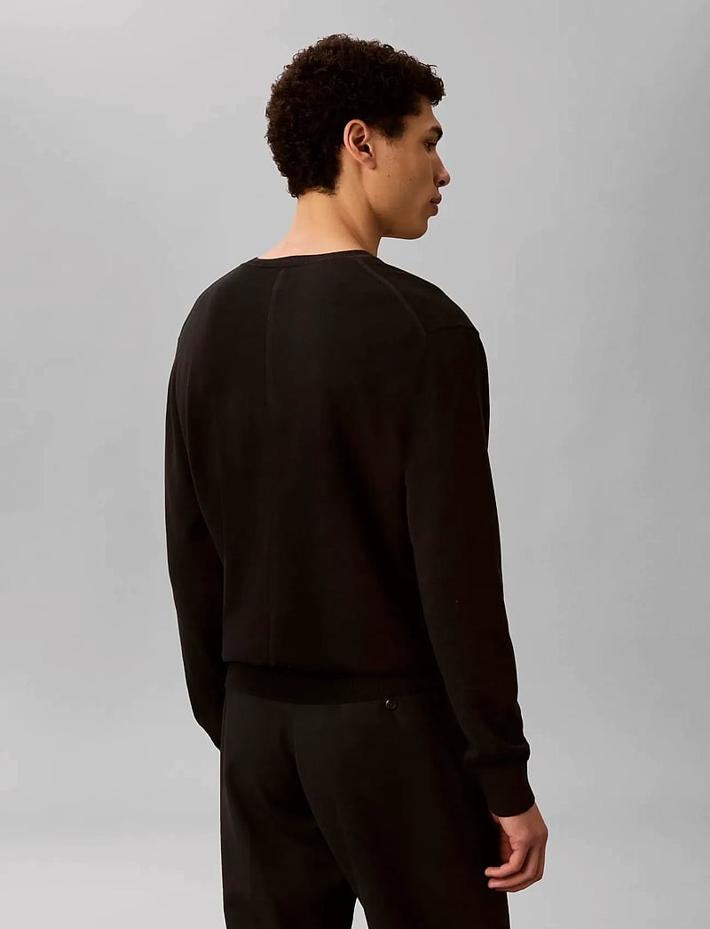 Calvin Klein - LS SUPIMA COTTON CREW 14GG - rundhals - black - 2