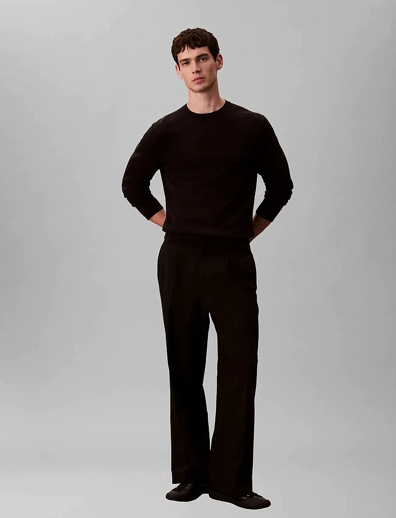 Calvin Klein - LS SUPIMA COTTON CREW 14GG - rundhals - black - 5
