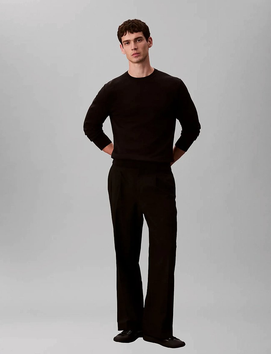 Calvin Klein - LS SUPIMA COTTON CREW 14GG - rundhals - black - 5