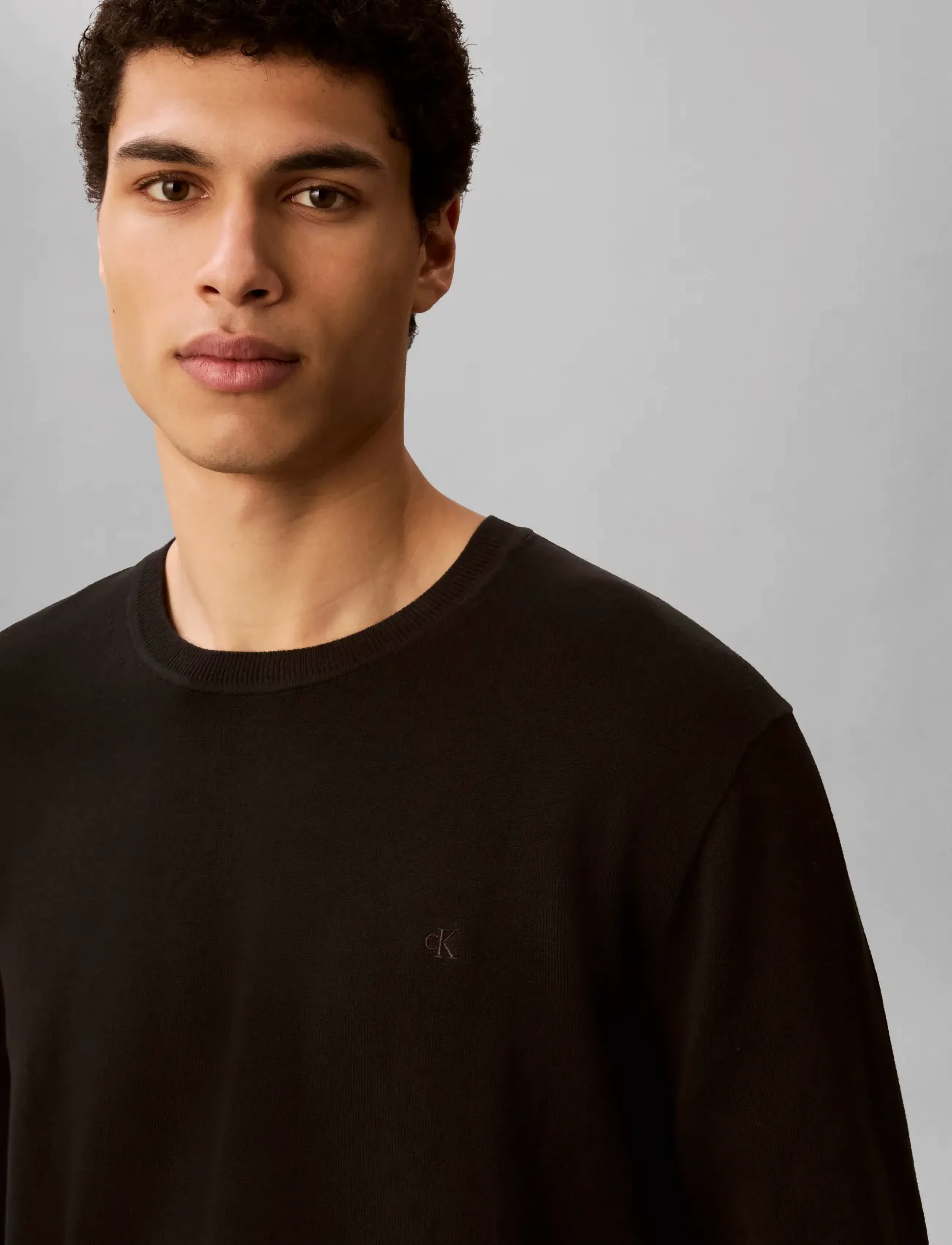 Calvin Klein Ls Supima Cotton Crew 14Gg långärmade t-shirts herr – bild 7