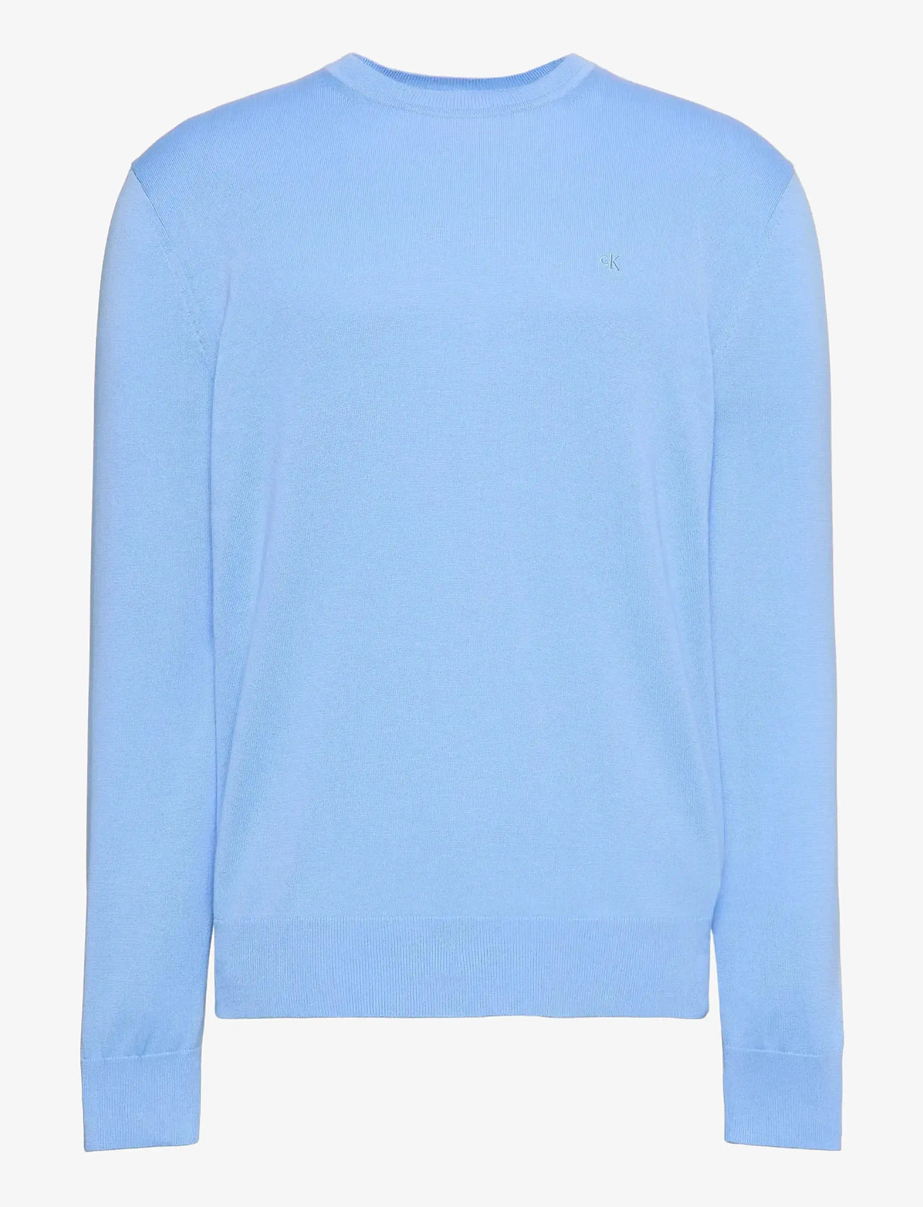 Calvin Klein - LS SUPIMA COTTON CREW 14GG - rund hals - blue descent - 1