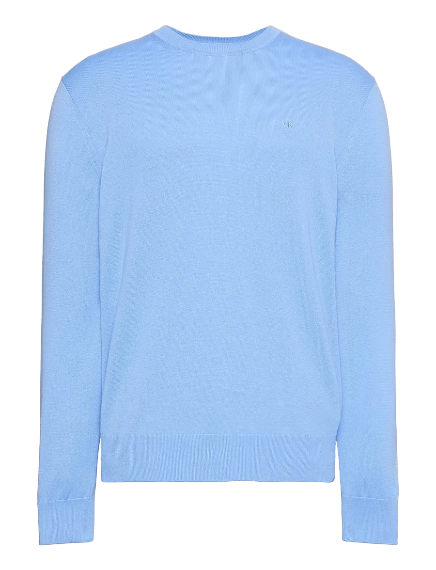 Calvin Klein - LS SUPIMA COTTON CREW 14GG - rundhals - blue descent - 1