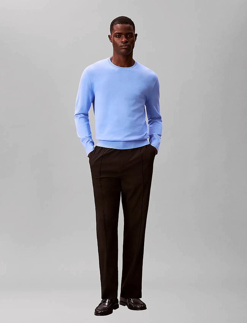 Calvin Klein - LS SUPIMA COTTON CREW 14GG - rundhals - blue descent - 0