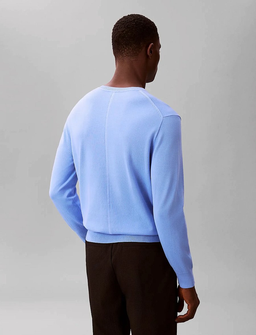Calvin Klein - LS SUPIMA COTTON CREW 14GG - rundhals - blue descent - 2