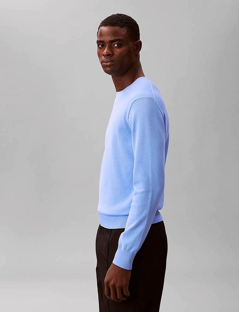Calvin Klein - LS SUPIMA COTTON CREW 14GG - rundhals - blue descent - 4